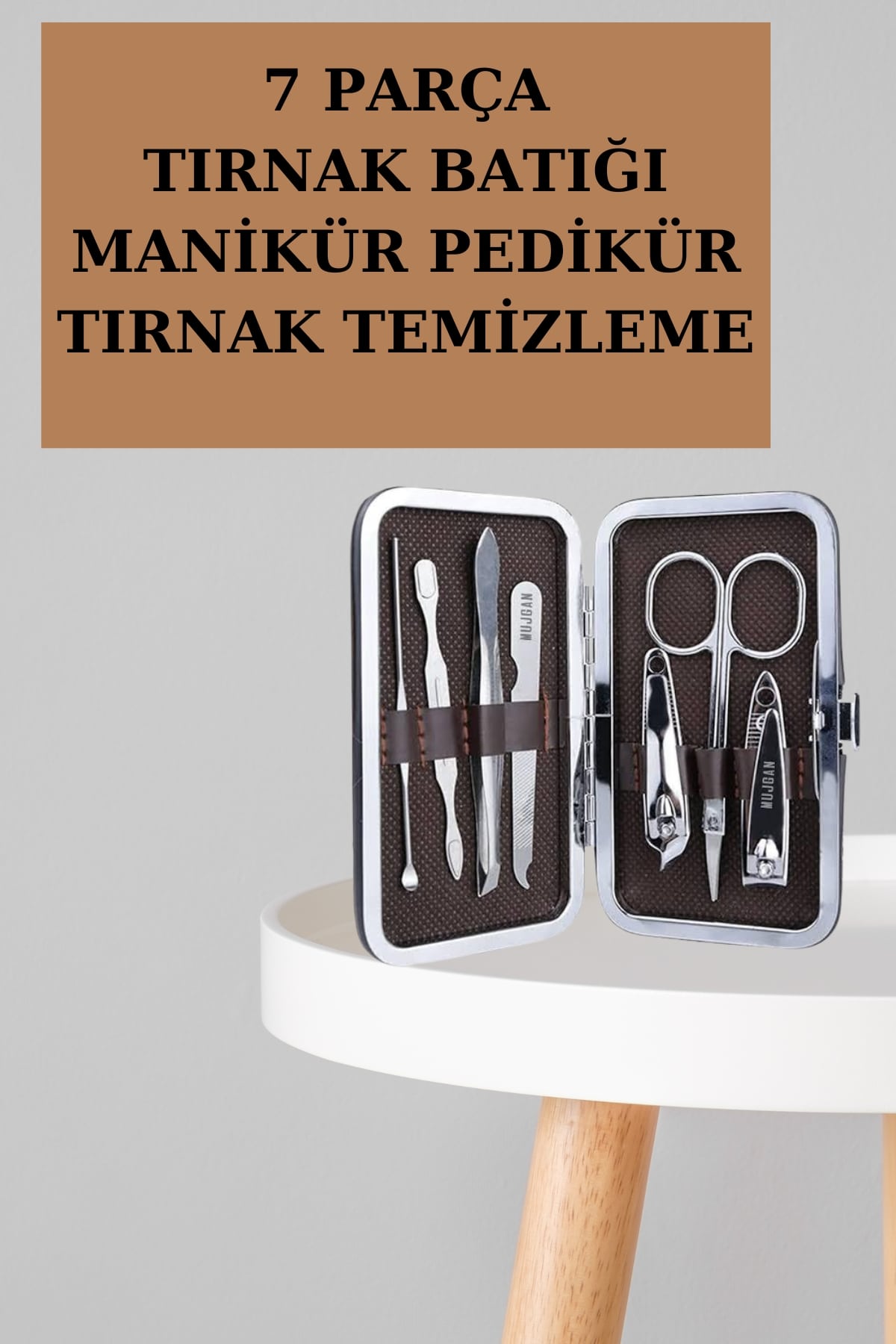 Manikür Pedikür Seti 7 Parça Tırnak Makası Kaş Makası Cımbız Çantalı - Lisinya Manikür Pedikür Seti 7 Parça Tırnak Makası Kaş Makası Cımbız Çantalı - Lisinya