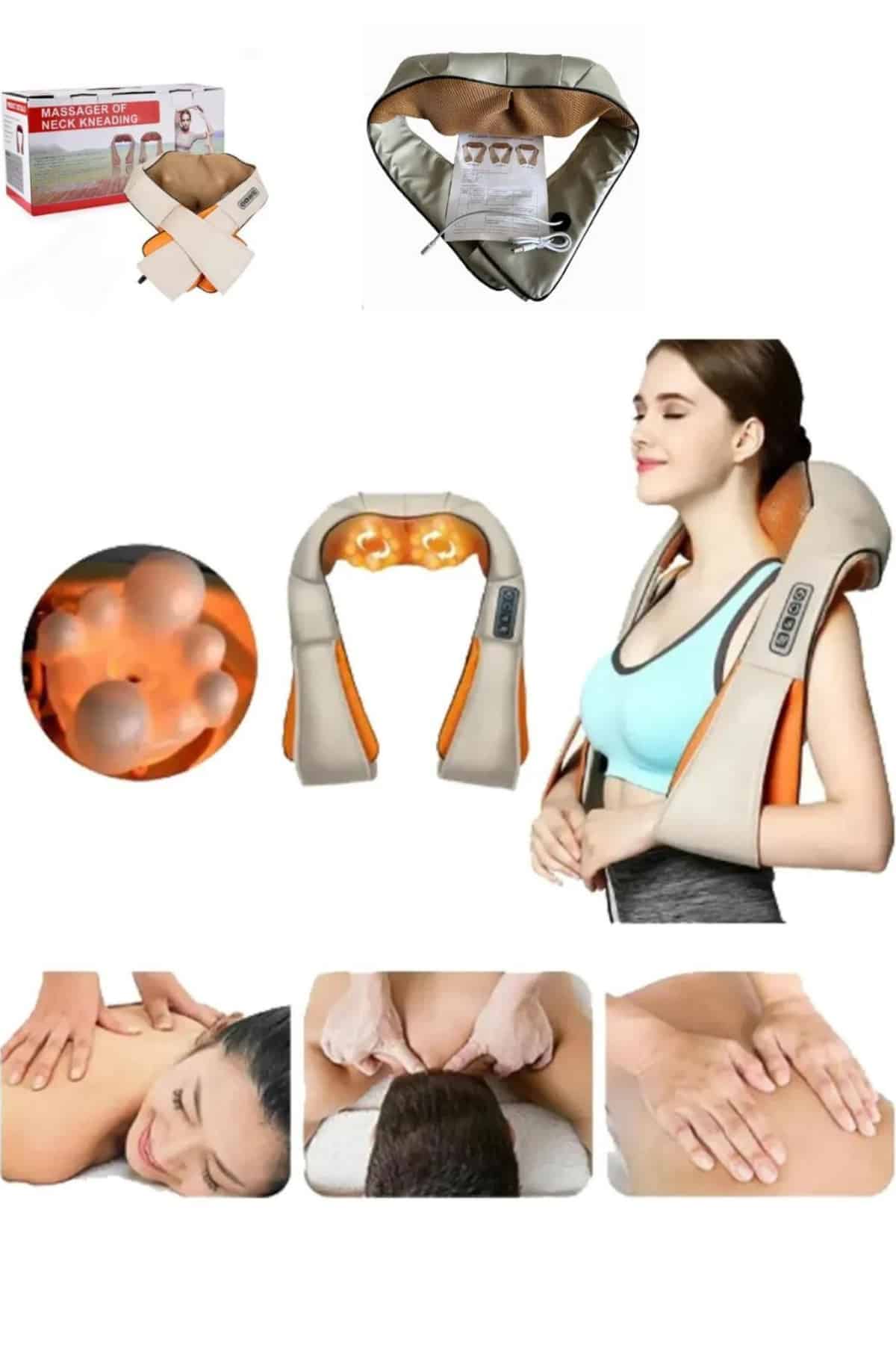 Rahatlatıcı Ovmalı Isıtmalı Boyun Bel Omuz Sırt Masaj Aleti Ve Masaj Cihazı - Lisinya