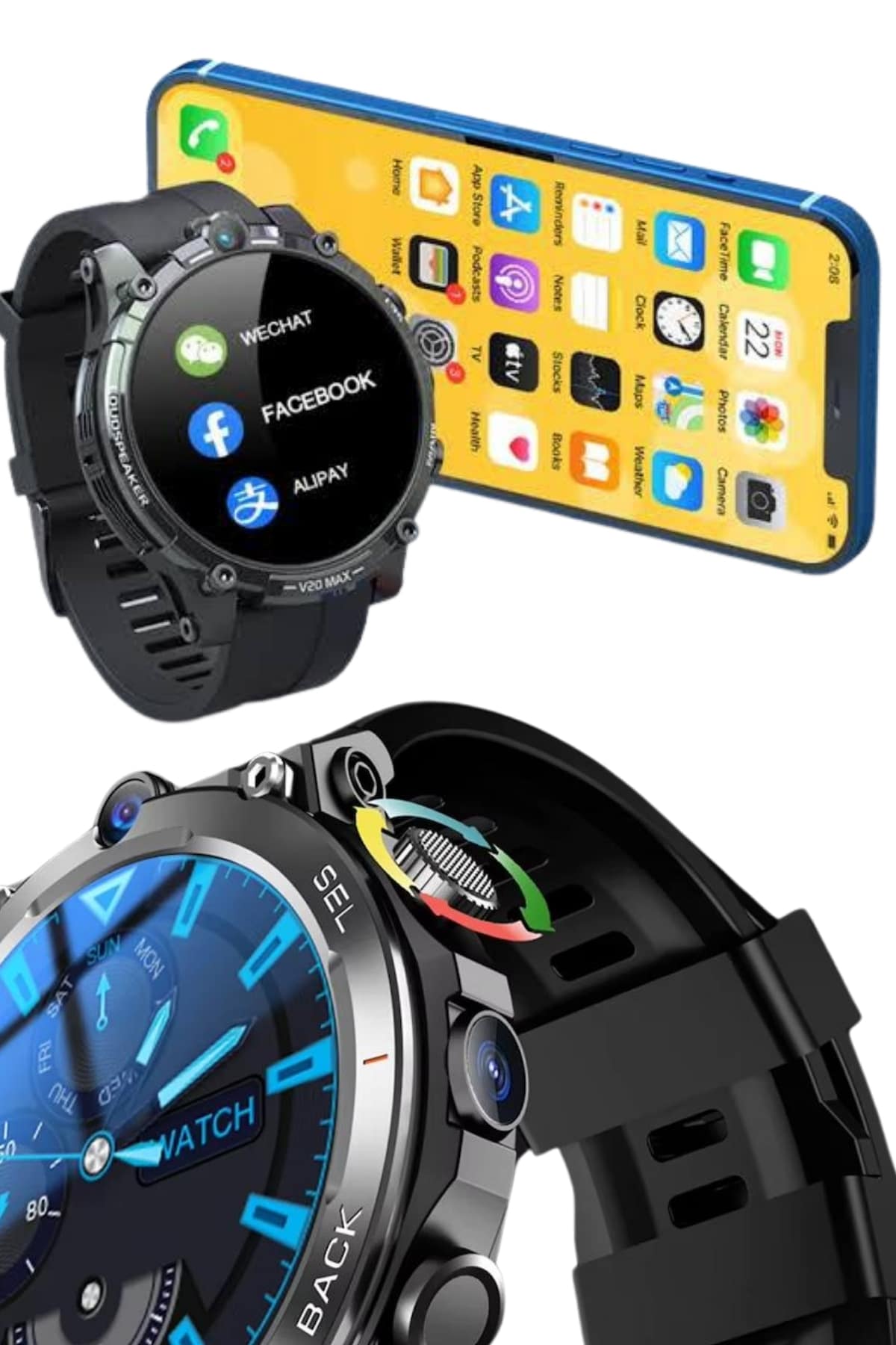 Akıllı Saat Yeni Model Sesli Asistan Bildirim Görme Bluetooth Bağlantılı Müzik Dinleme - Lisinya