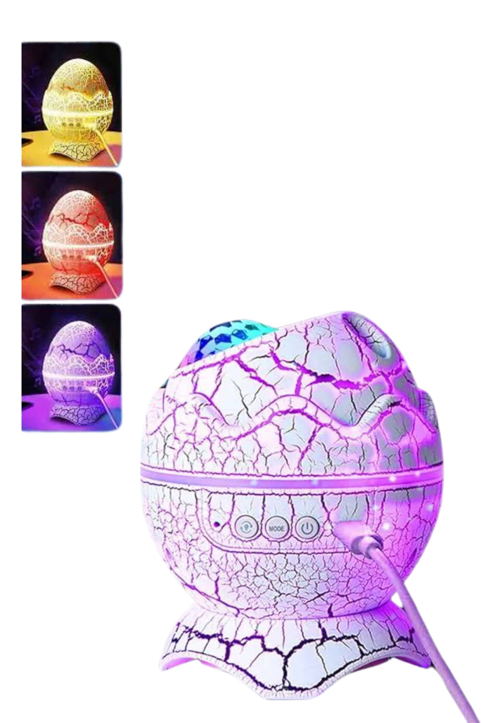 Yumurta Şeklinde Su Dalgalı Bluetooth Speaker Lamba Renkli Şarjlı - Lisinya