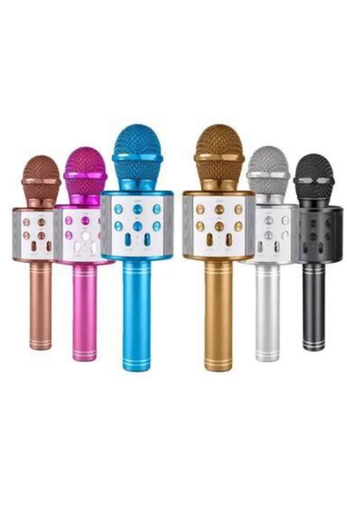 Bluetooth Hoparlör USB AUX SD Kart Kaoroke Mikrofon Uzun Pil Ömrü - Lisinya