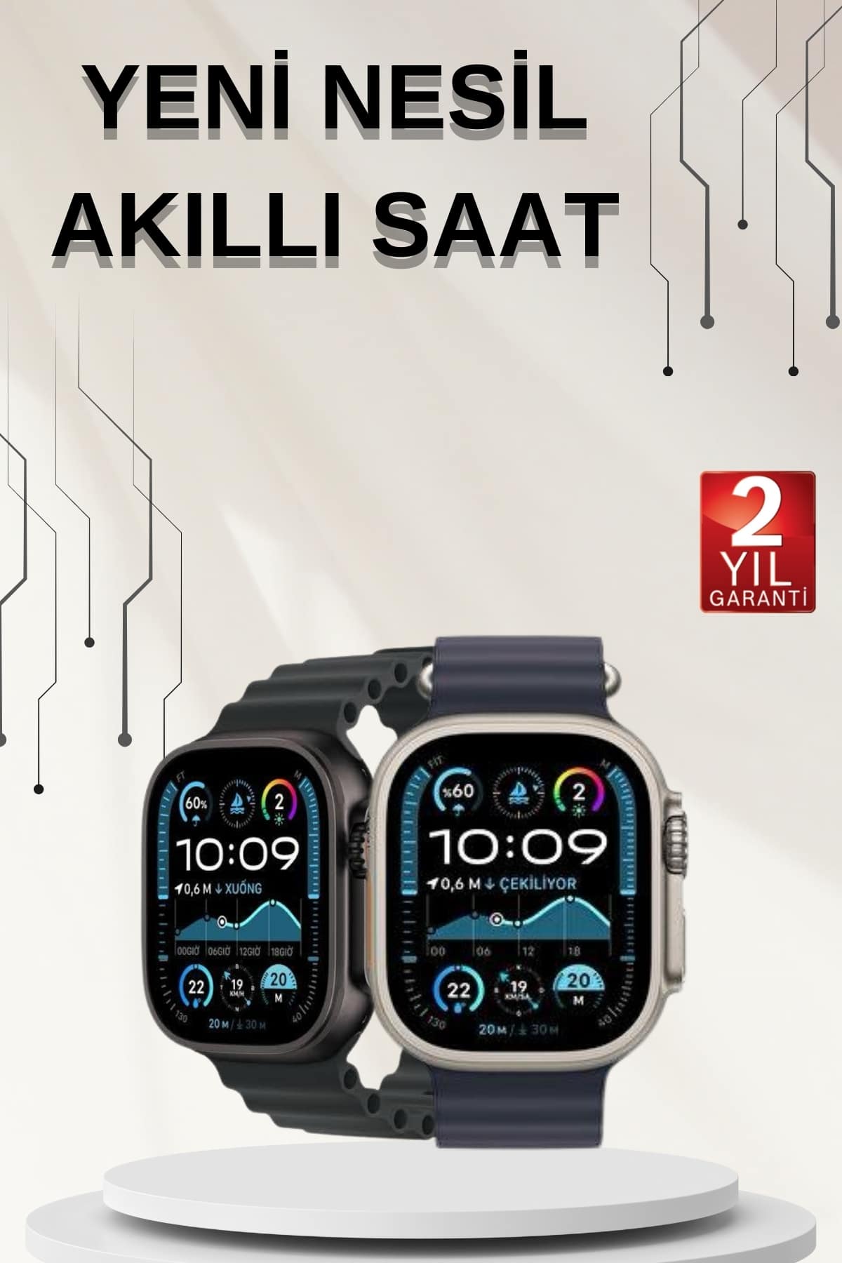 Akıllı Saat Sesli Görüşme Titreşimli GPS Bağlantısı Müzik Dinleme Sosyal Medya Bildirimleri - Lisinya