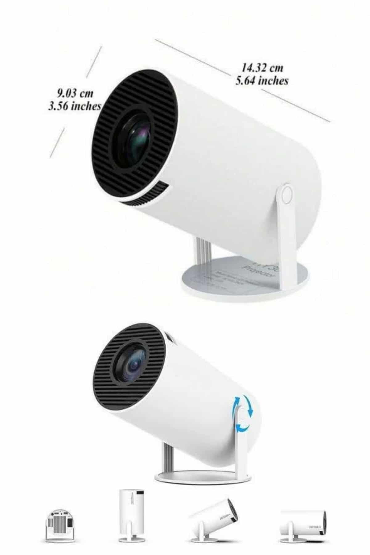 Ayaklı Projeksiyon Taşınabilir Mini Projektör Sinema Projektörü Android - Lisinya