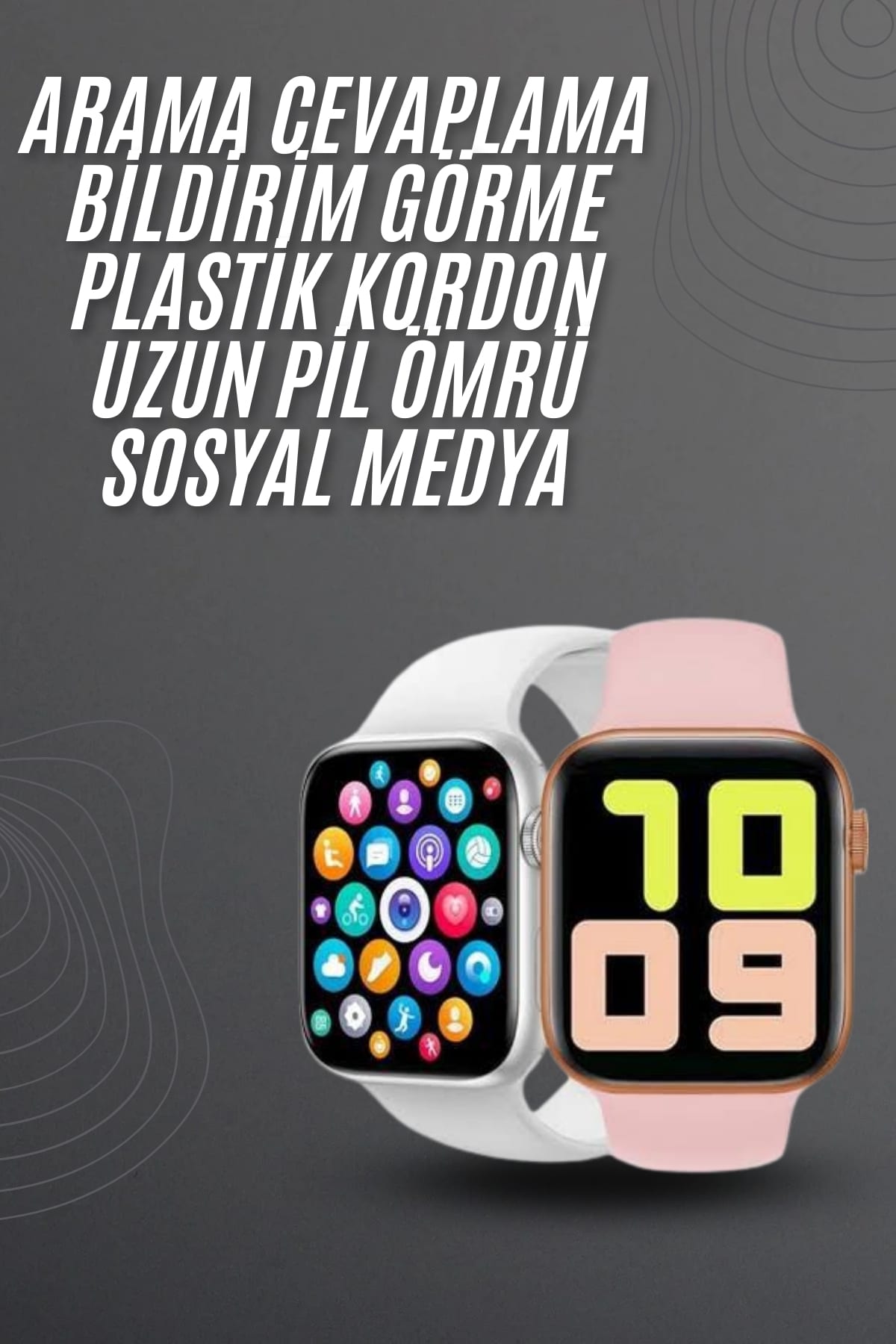 Yeni Model Akıllı Saat Dokunmatik Ekran Unisex Amoled Ekran 44 mm - Lisinya