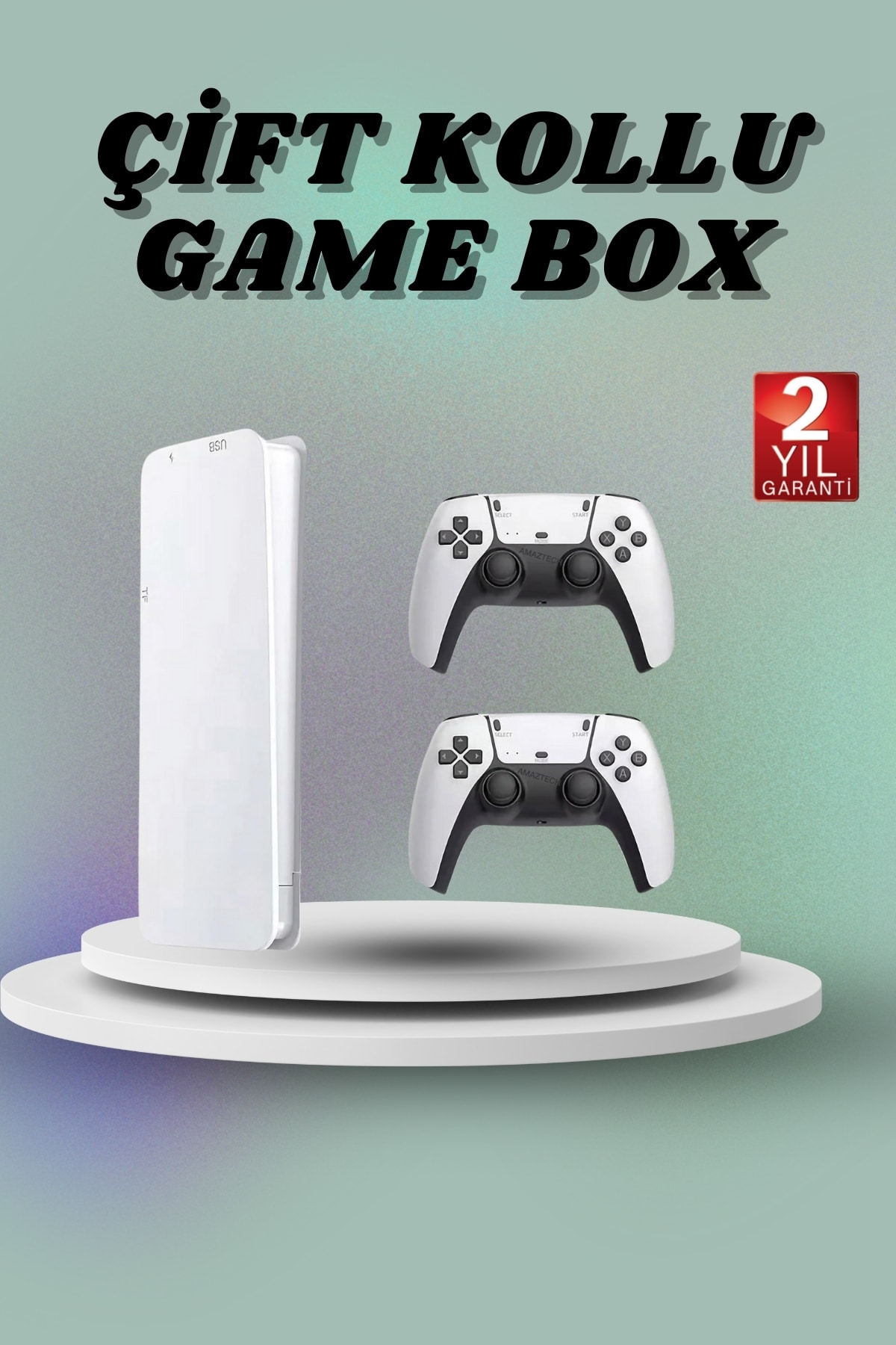 Game Box 3D Çift Oyun Kollu 4K HD Ekran 20000'den Fazla Oyun Seçeneği 2.4G Kablosuz - Lisinya