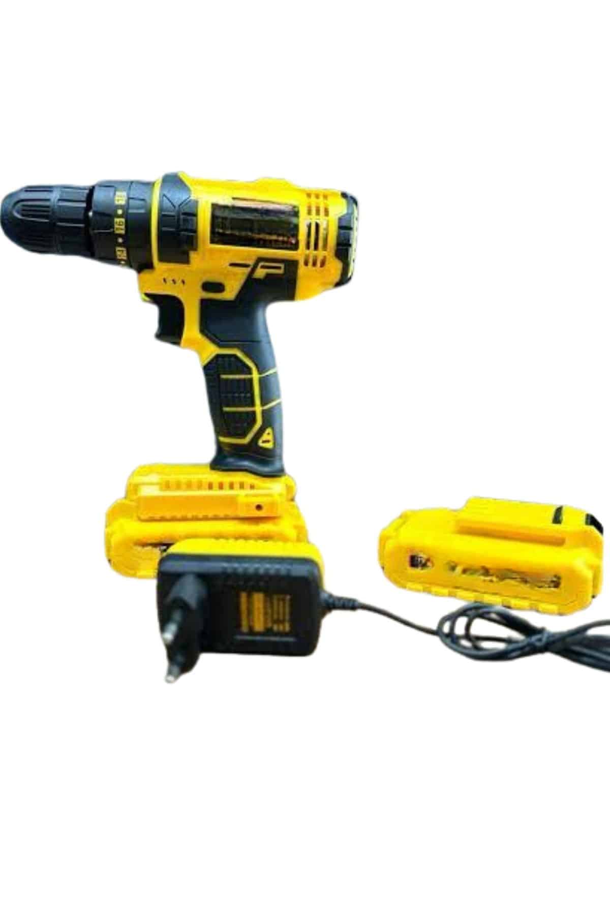 Matkap Seti 24 Parça Çift Bataryalı Darbeli Led Işıklı Vidalama - Lisinya