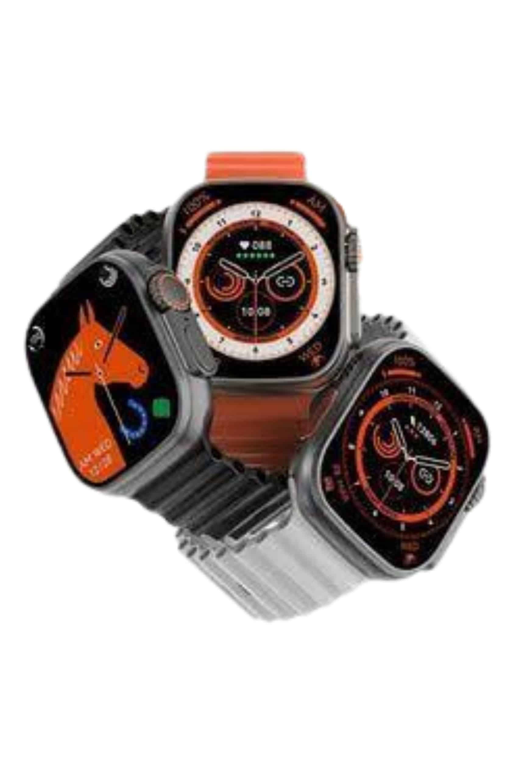 Yeni Model Akıllı Saat Ultra Smart Watch Gümüş Kasa 45mm Titreşim - Lisinya