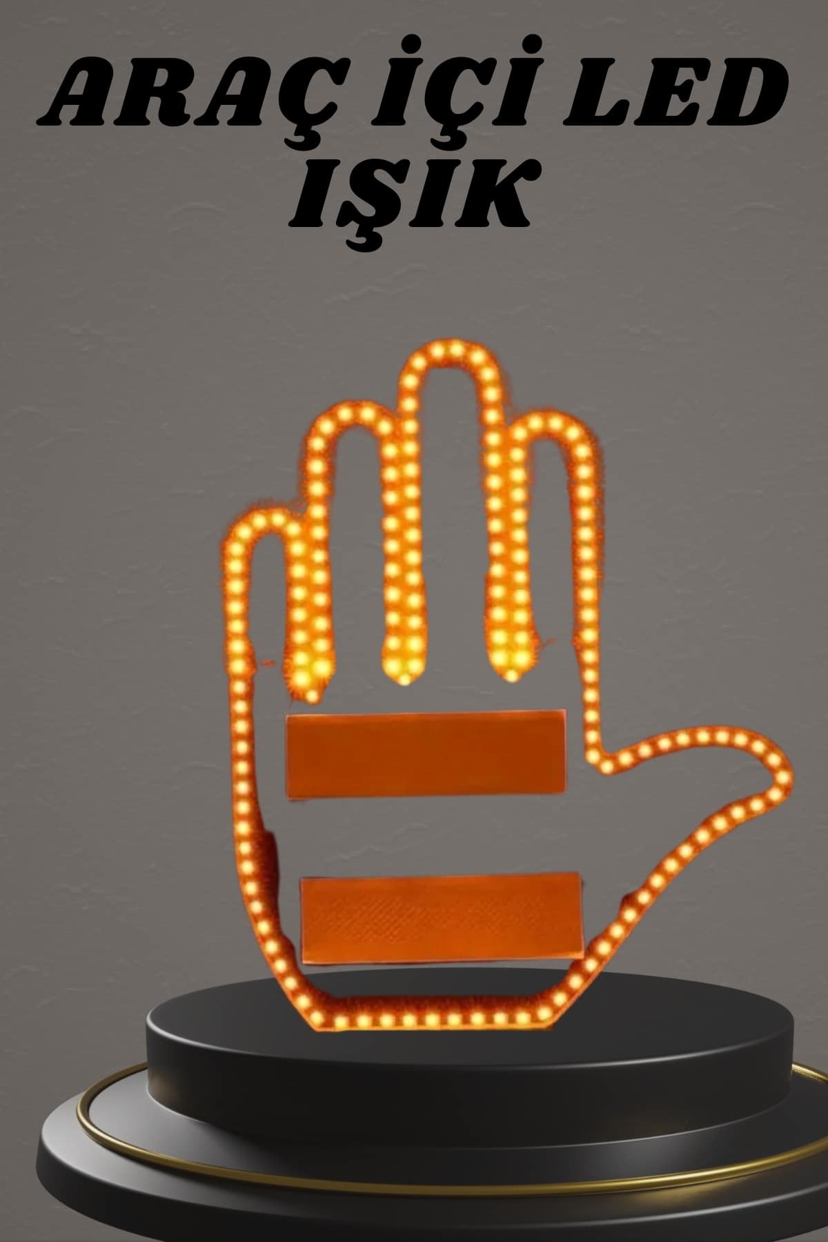 El Orta Parmak Led Kumandalı Araç İçi Reflektör Arka Cam El Simgesi - Lisinya El Orta Parmak Led Kumandalı Araç İçi Reflektör Arka Cam El Simgesi - Lisinya