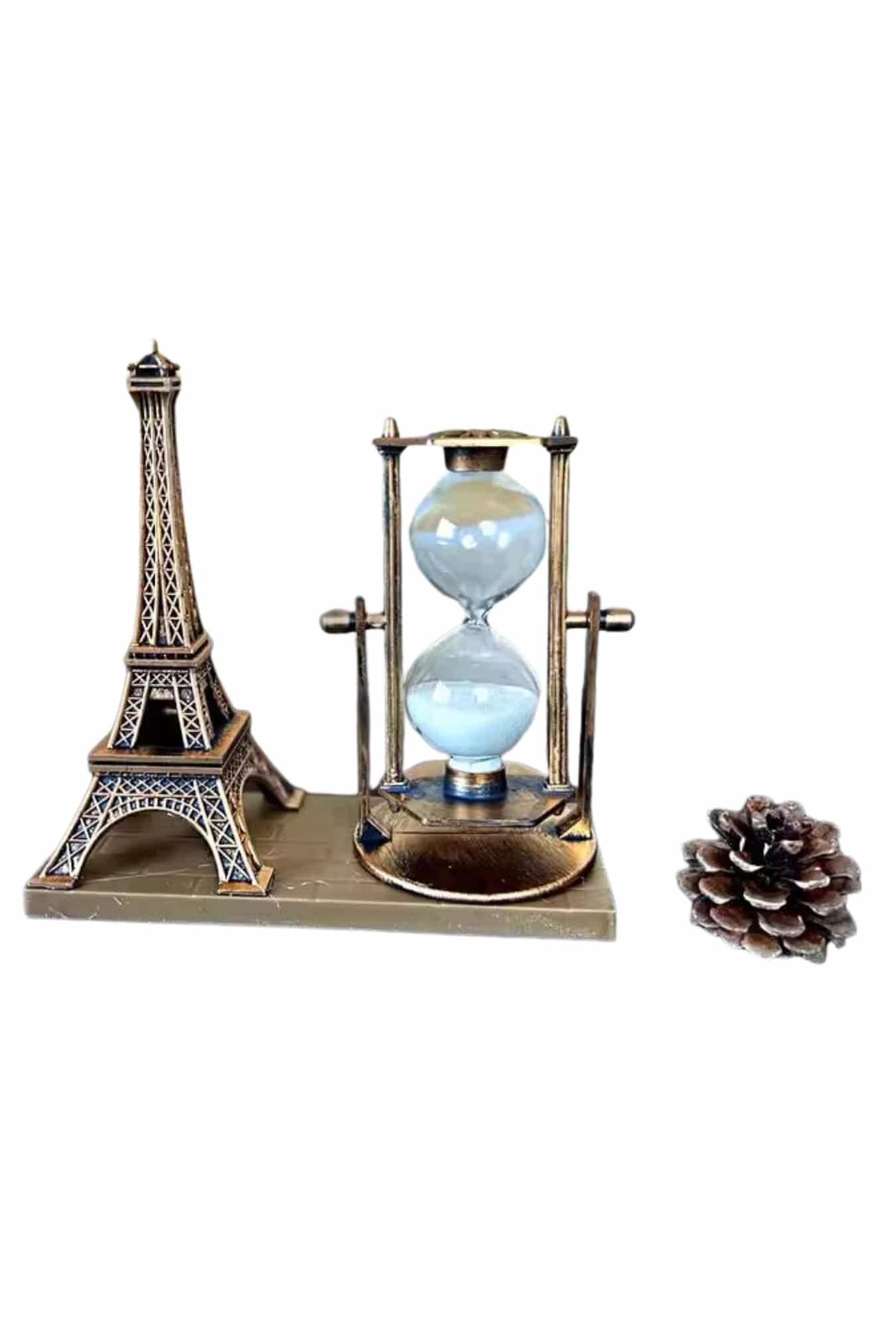 Dekoratif Eyfel Kulesi ve Kum Saati Vintage Tarzı Masa Süsü Biblo - Lisinya Dekoratif Eyfel Kulesi ve Kum Saati Vintage Tarzı Masa Süsü Biblo - Lisinya