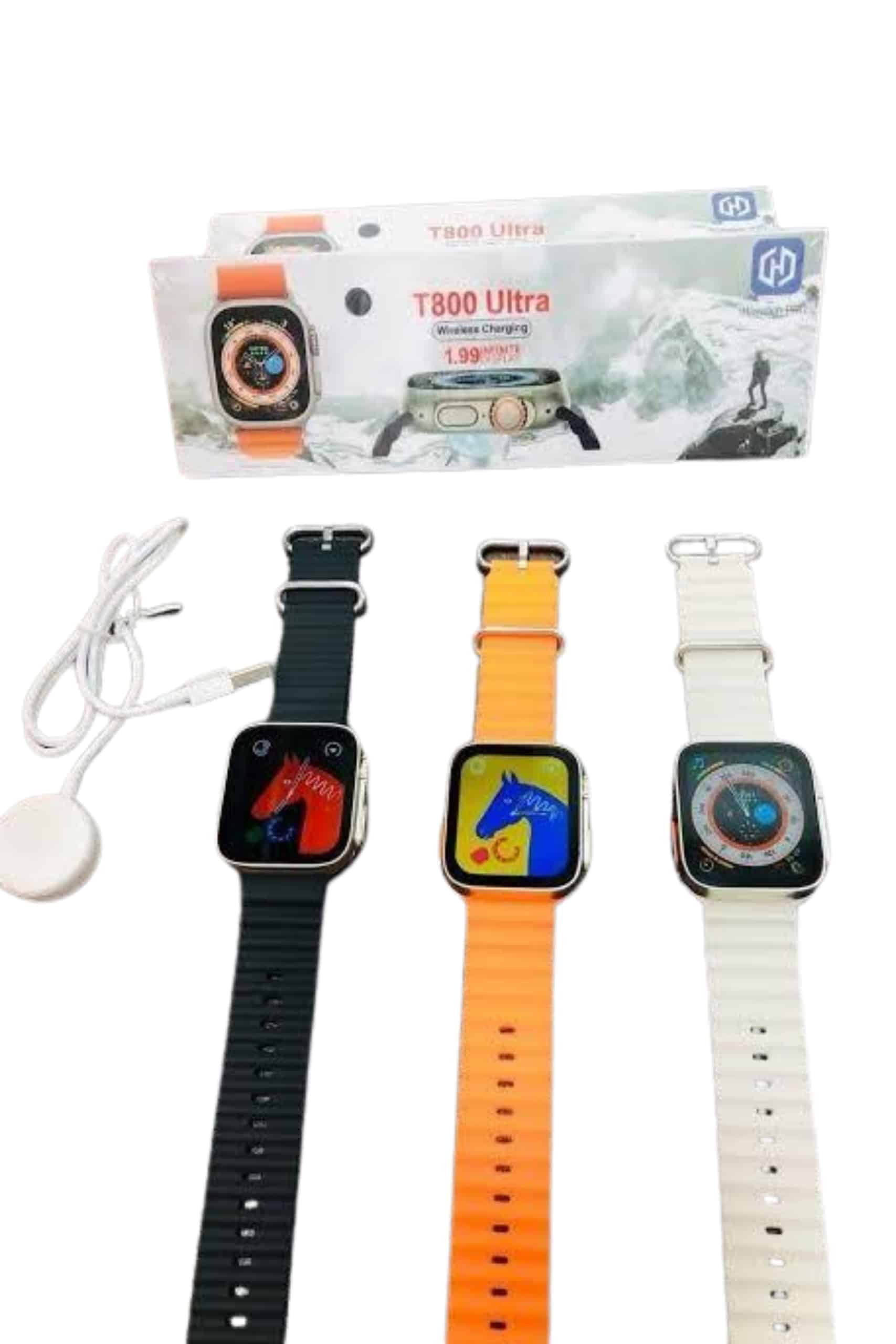 Yeni Model Akıllı Saat Ultra Smart Watch Gümüş Kasa 45mm Titreşim - Lisinya