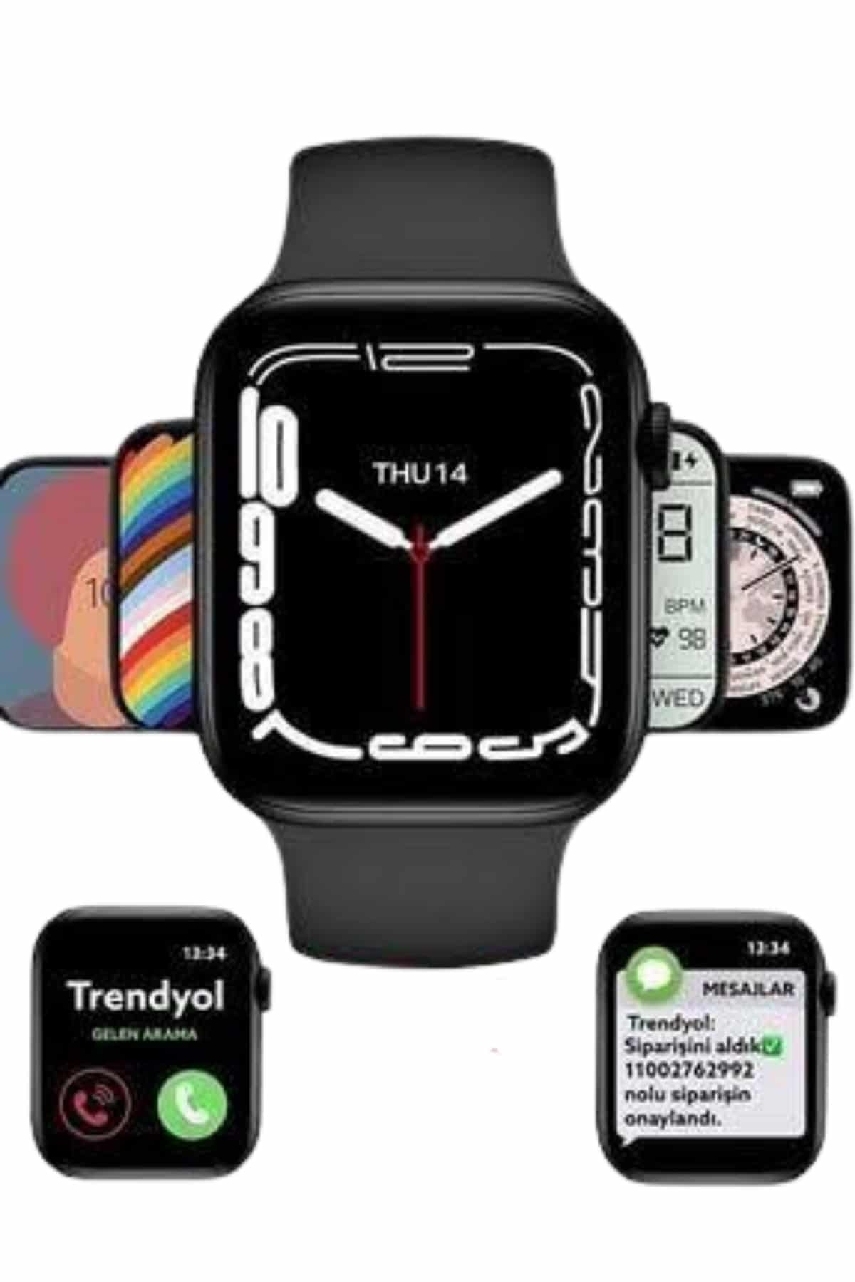 Yeni Model Akıllı Saat Dokunmatik Ekran Unisex Amoled Ekran 44 mm - Lisinya