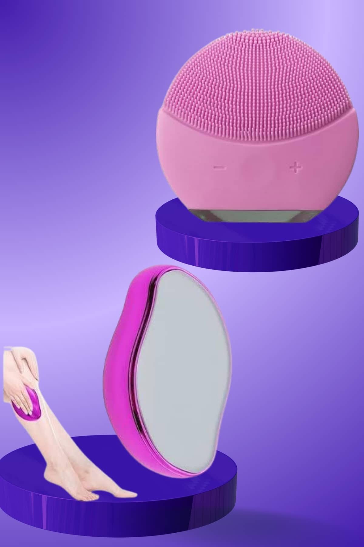 Crystal Eraser Epilasyon Aleti ve Titreşimli Yüz Temizleme Masaj Aleti - Lisinya