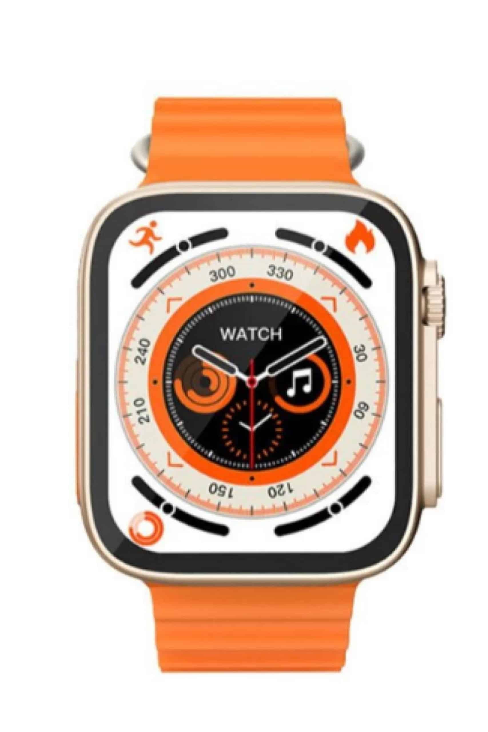 Yeni Model Akıllı Saat Ultra Smart Watch Gümüş Kasa 45mm Titreşim - Lisinya