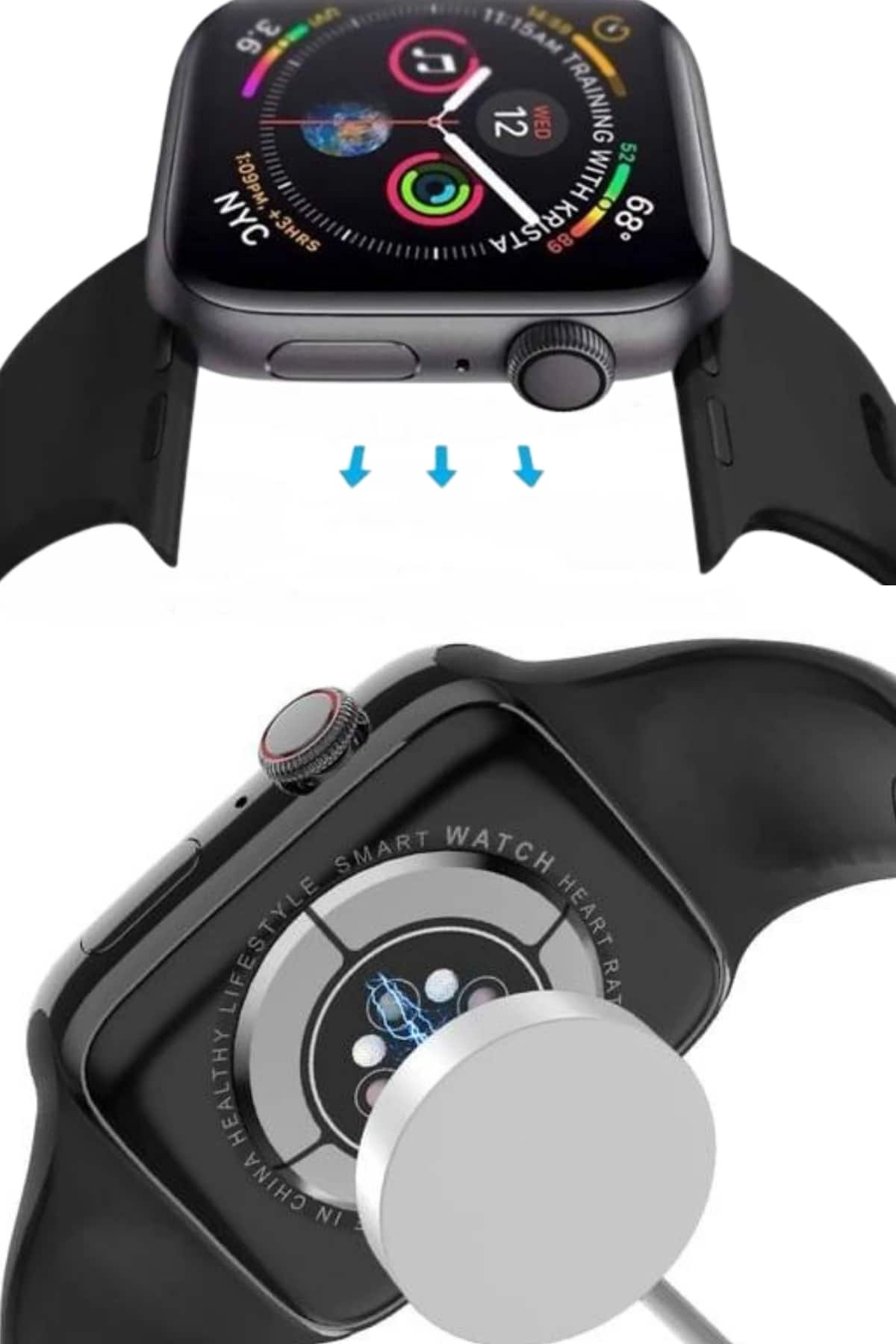 Yeni Model Akıllı Saat Dokunmatik Ekran Unisex Amoled Ekran 44 mm - Lisinya