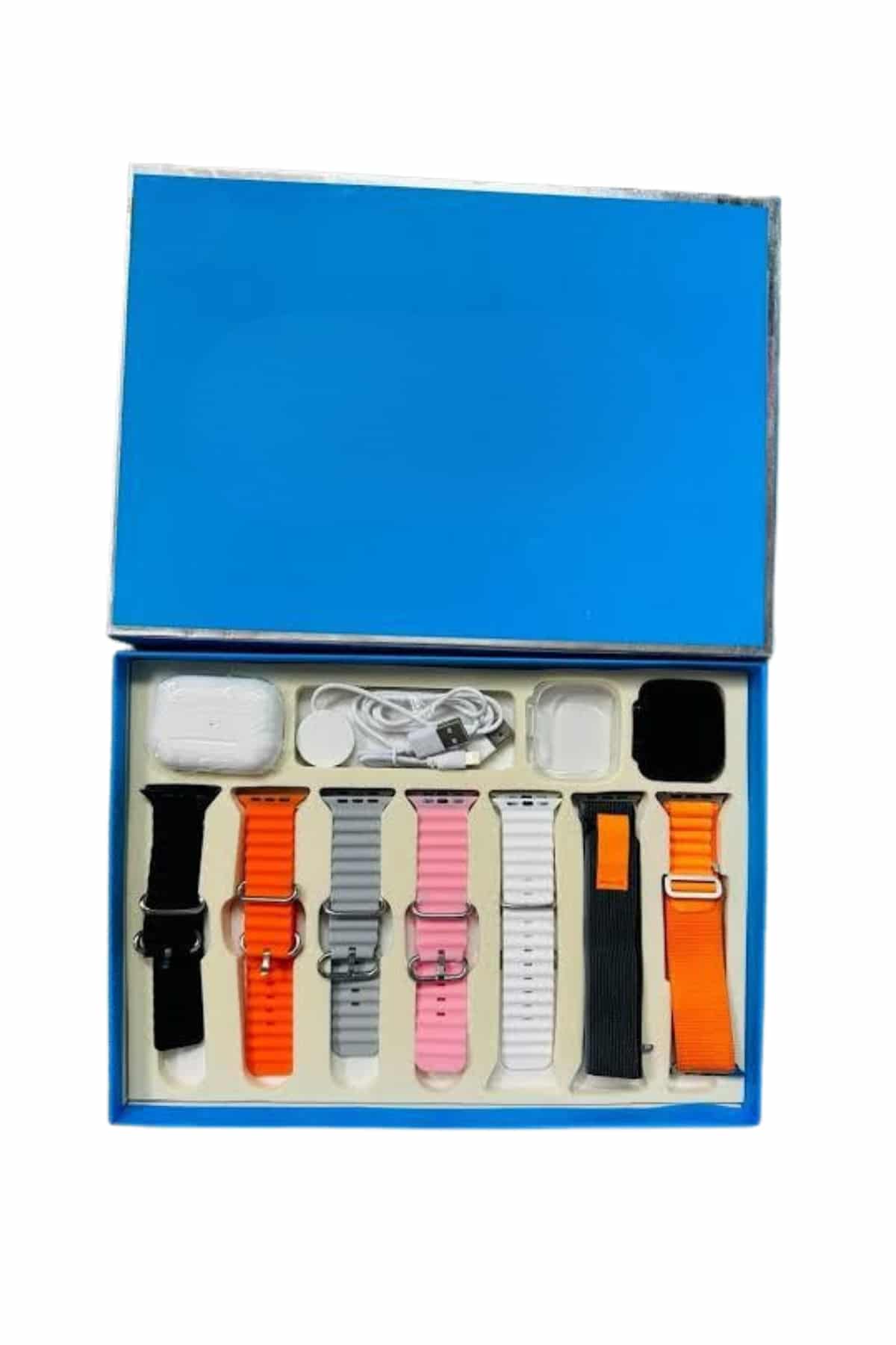 7 Kordonlu Unisex Akıllı Saat Çoklu Kordon Seçeneği Amoled Ekran - Lisinya