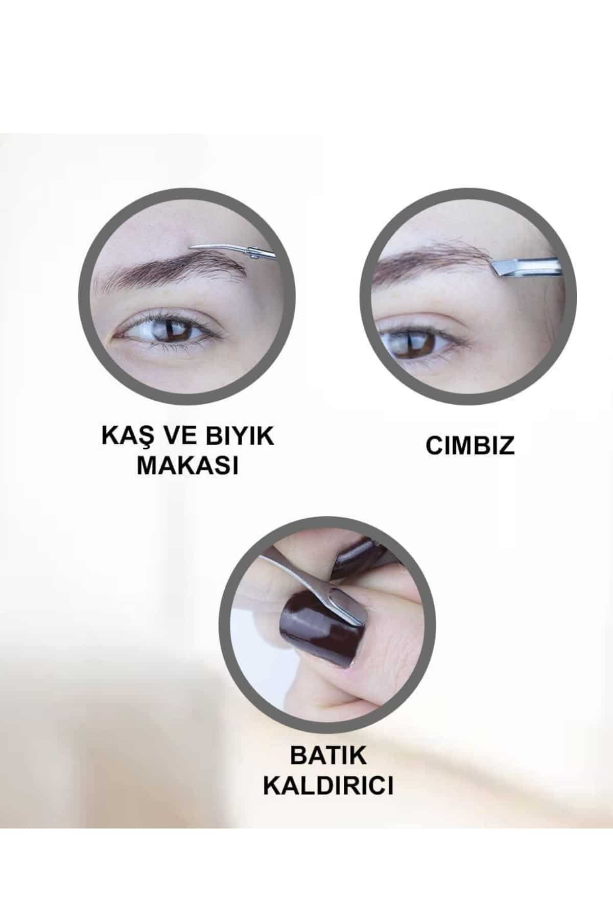 7 Parça Manikür Pedikür Seti El Ayak Bakımı Çantalı Paslanmaz Çelik - Lisinya