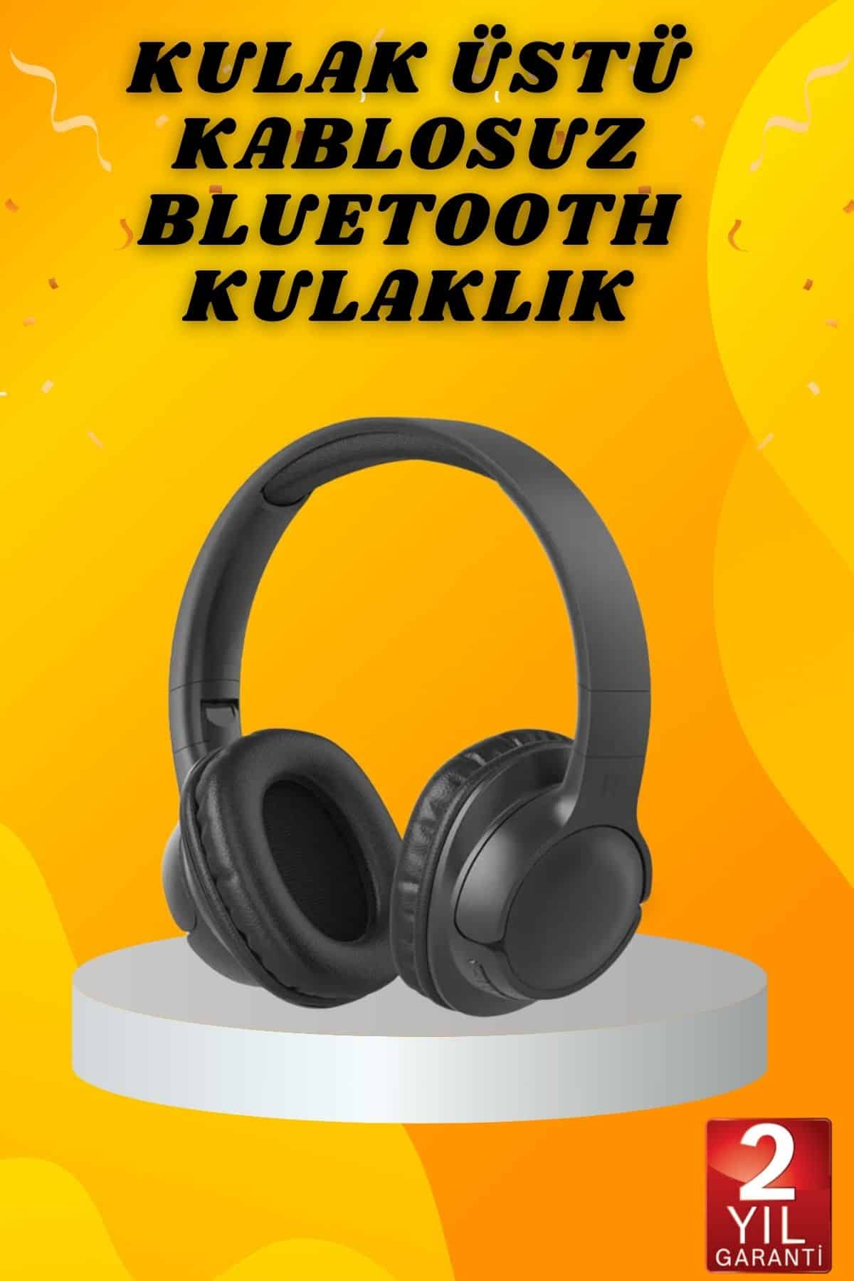 Kulak Üstü Bluetooth Kulaklık Ayarlanabiilir Uzun Pil Ömrü Kablosuz 5.0 Bluetooth - Lisinya