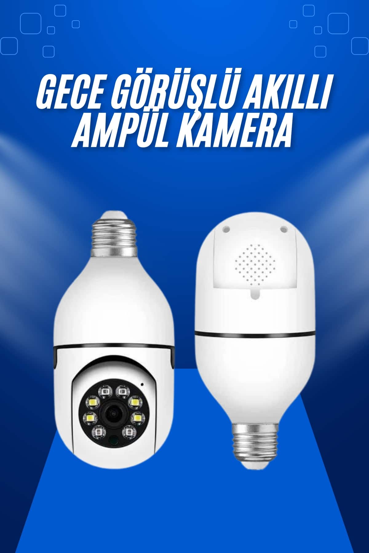 Ev Kamerası Wifi Kamerası Gece Görüşlü Akıllı Ampül Kamera - Lisinya