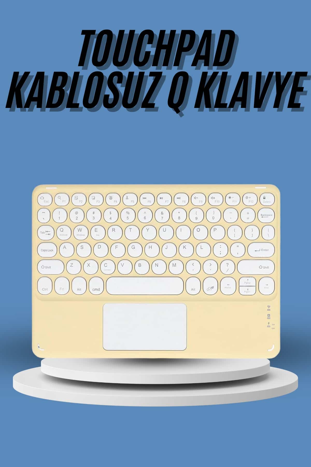 Touchpad Tüm Cihazlara Uyumlu Bluetooth Klavye Touchpad Slim Kablosuz Wifi Q Klavye - Lisinya