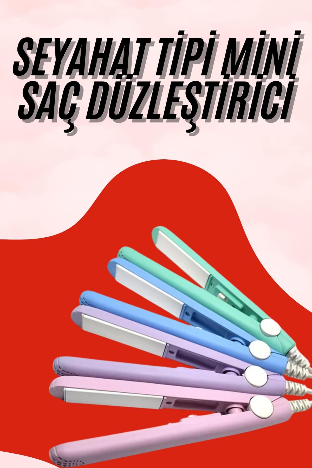 Seyahat Tipi Taşınabilir Saç Düzleştirici Saç Şekillendirici Yüksek Isı Ayarlı - Lisinya