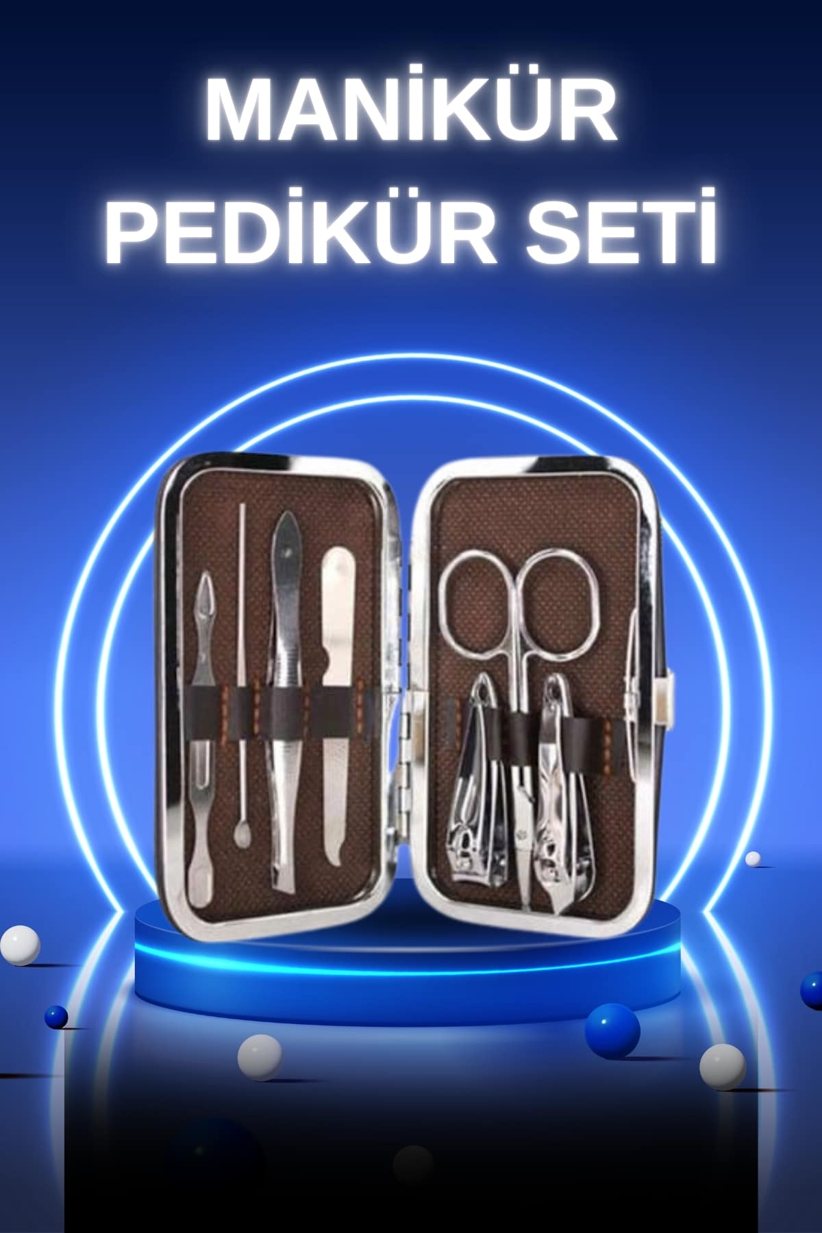 Manikür Pedikür Seti 7 Parça Tırnak Mantarı Tırnak Batığı Temizleme Taşınabilir - Lisinya