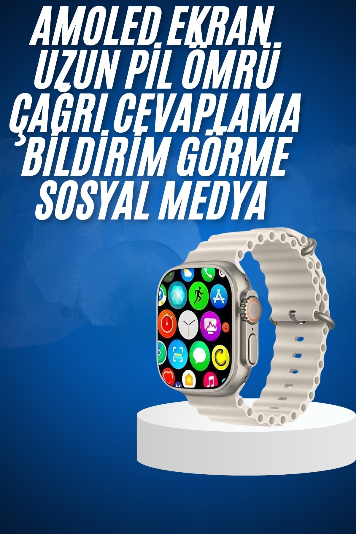 Yeni Nesil Bluetooth Bağlantılı Akıllı Saat Sosyal Medya Girişli Uyku Takibi - Lisinya