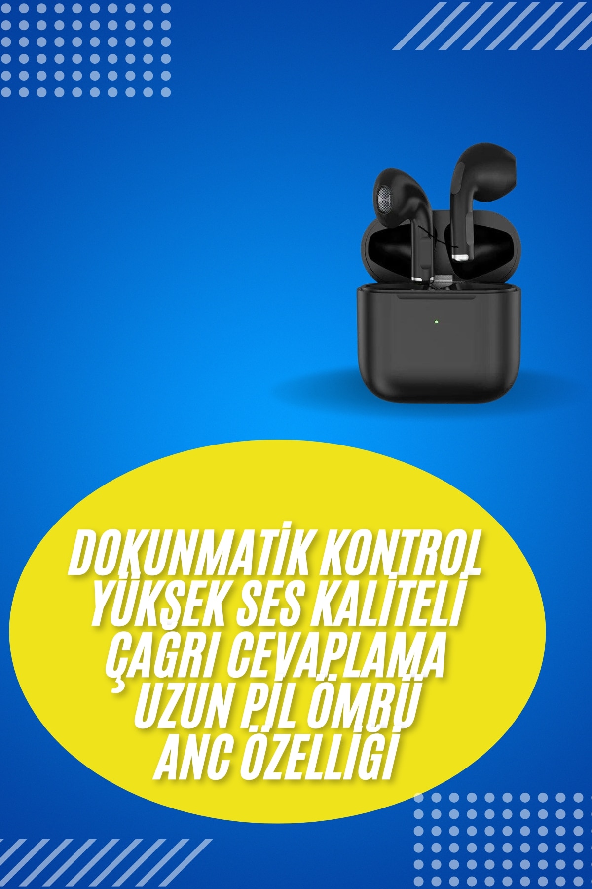 En Çok Tercih Edilen Bluetooth Kulaklık Mikrofonlu Silikonsuz Dokunmatik Kontrol - Lisinya