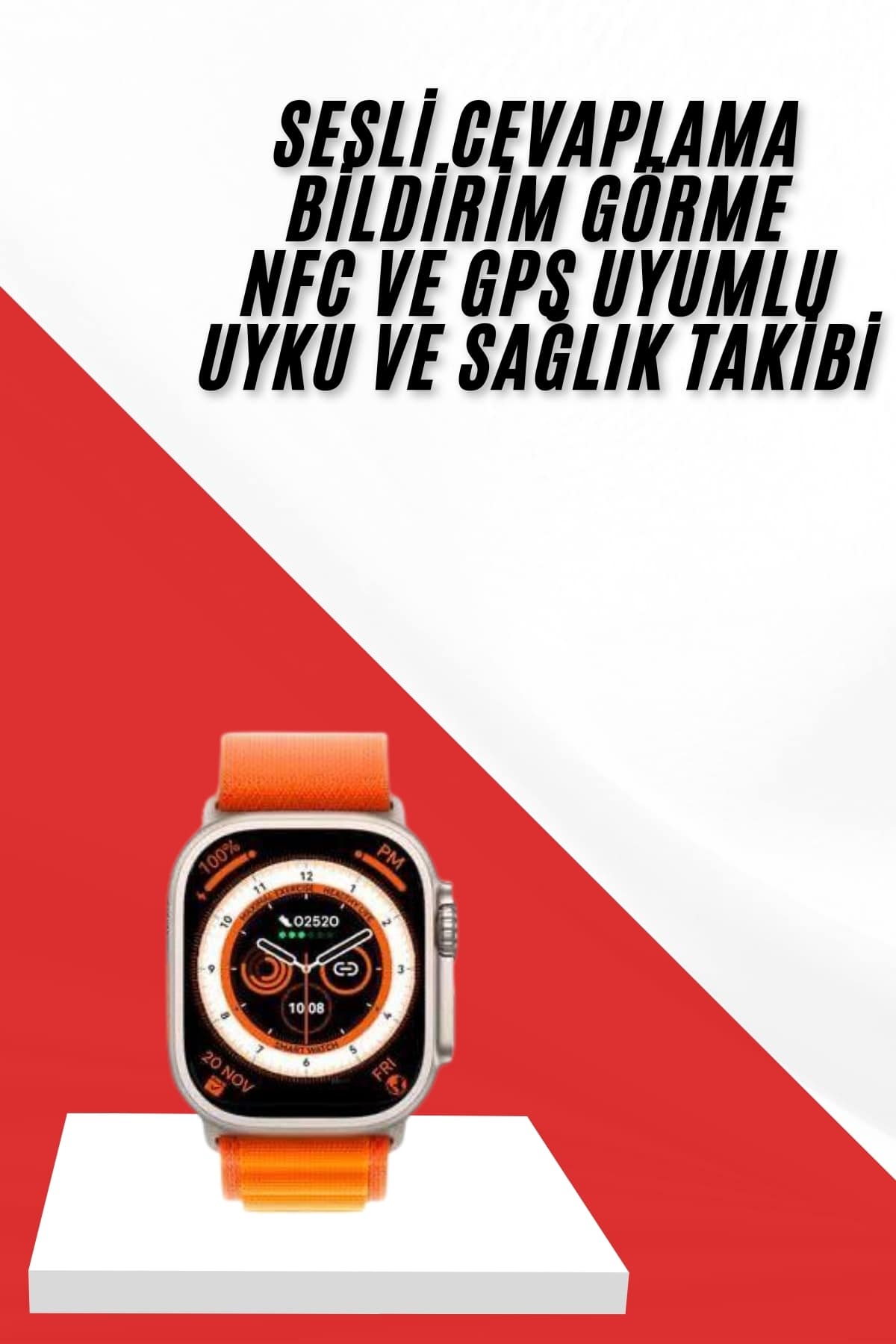 Akıllı Saat GPS Özelliği Bildirim Görme Adımsayar Sesli Görüşme Yapabilen - Lisinya