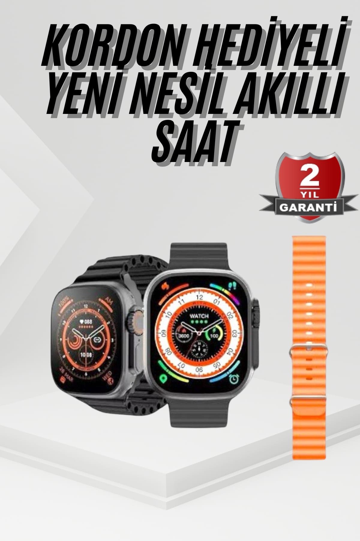 Akıllı Saat Sağlık Takibi Kalp Atışı Adımsayar Ultra Yeni Nesil nefes Egzersizi - Lisinya