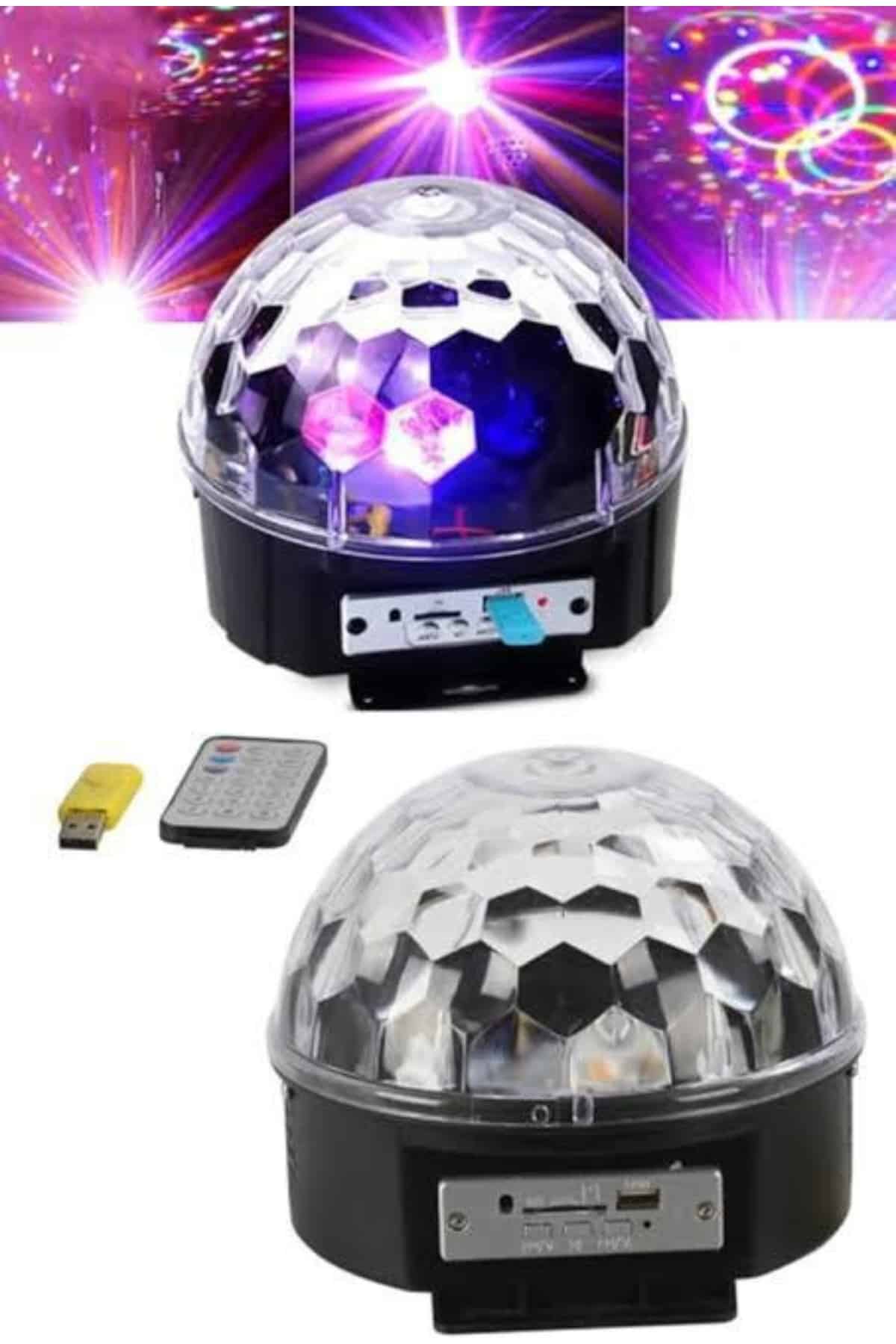 Led Işık Disko Topu Bluetooth Hoparlörlü USB Müzik Çalar Kumandalı - Lisinya Led Işık Disko Topu Bluetooth Hoparlörlü USB Müzik Çalar Kumandalı - Lisinya