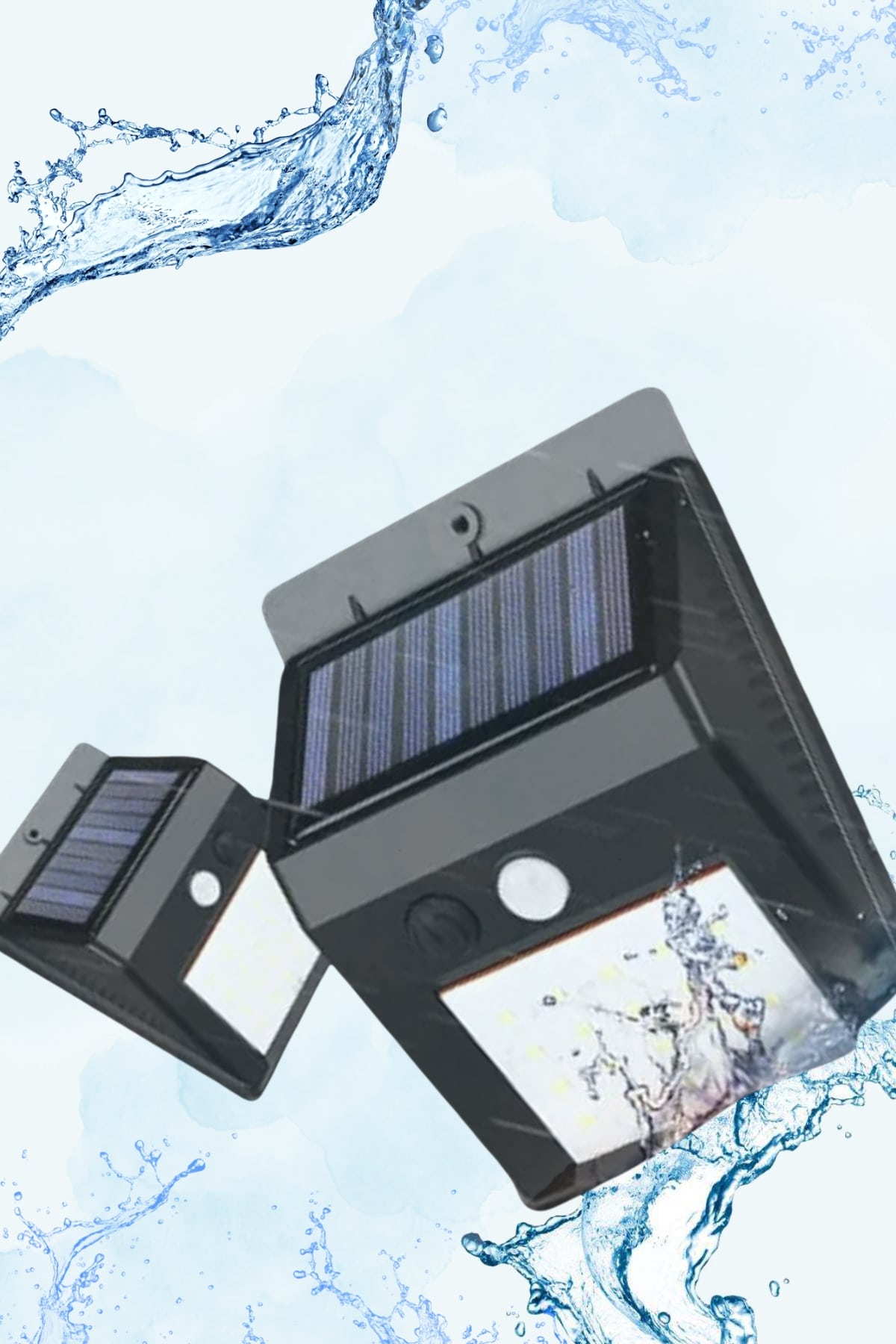 Güneş Enerjili Sensörlü Duvar Lambası Bahçe Lamba Suya Dayanıklı Bahçe Aydınlatma - Lisinya