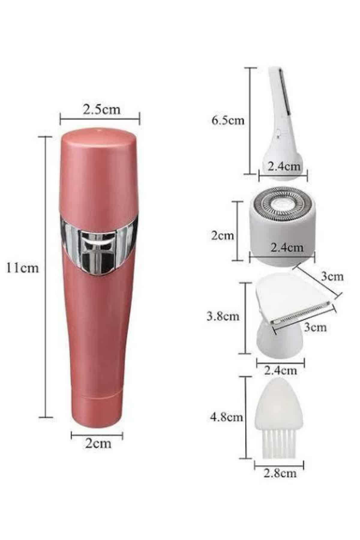 Yüz, Kaş ve Tüm Vücut Epilasyon Aleti3 Başlıklı Epilatör Tüm Cilt Tiplerine Uygun - Lisinya