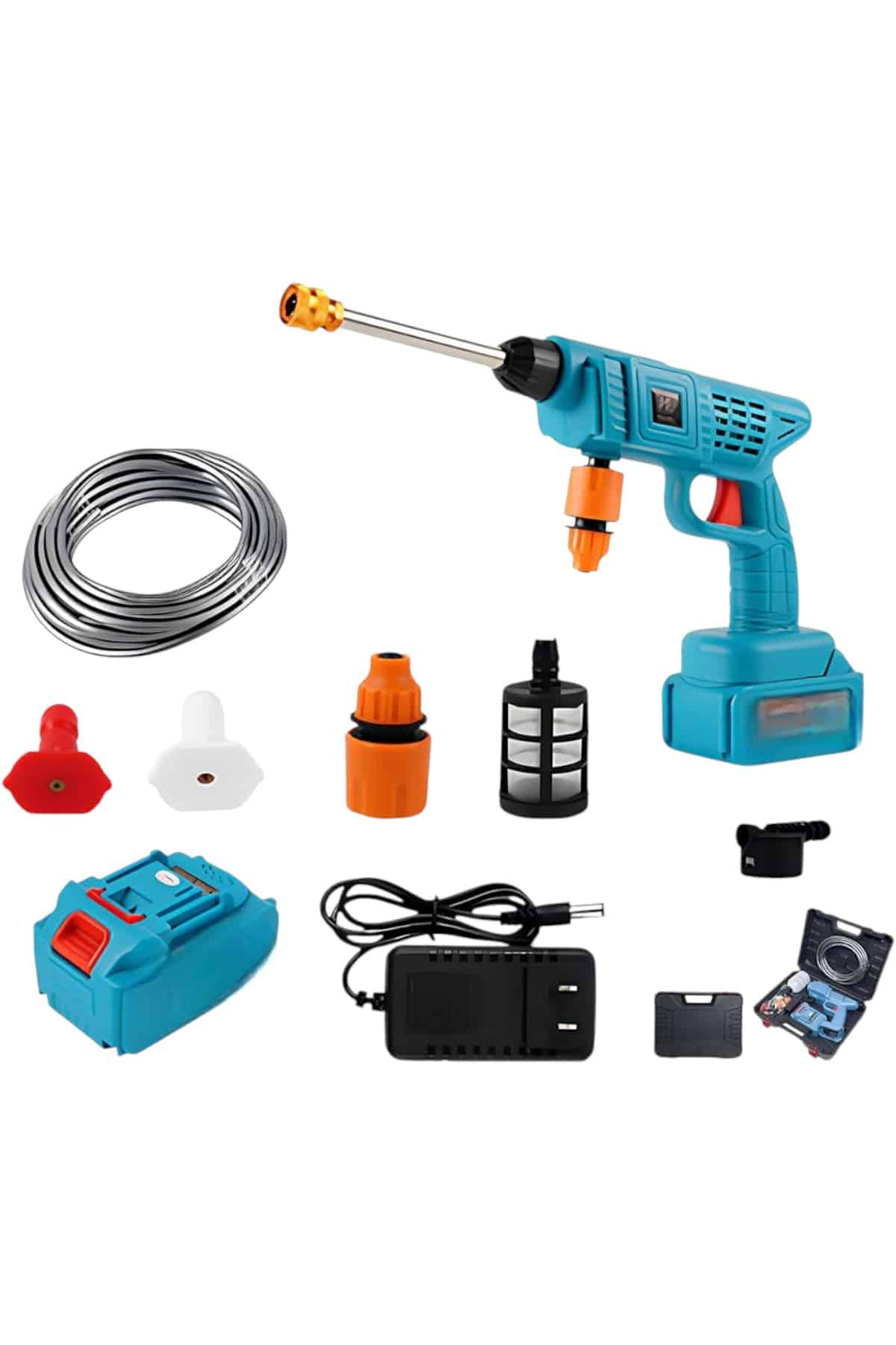 ŞARJLI ARAÇ YIKAMA MAVİ - Lisinya