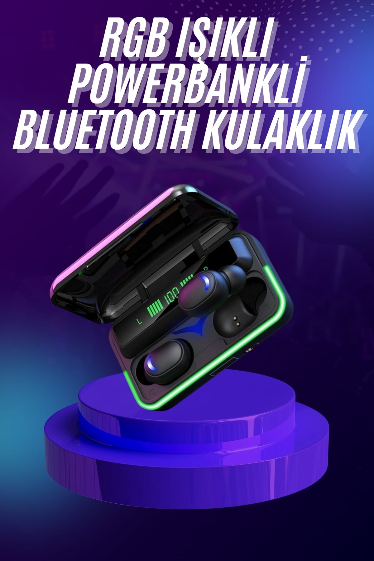 Kablosuz Bluetooth Kulaklık Rgb Gaming Oyuncu Kulaklığı Gecikme Önleyici - Lisinya