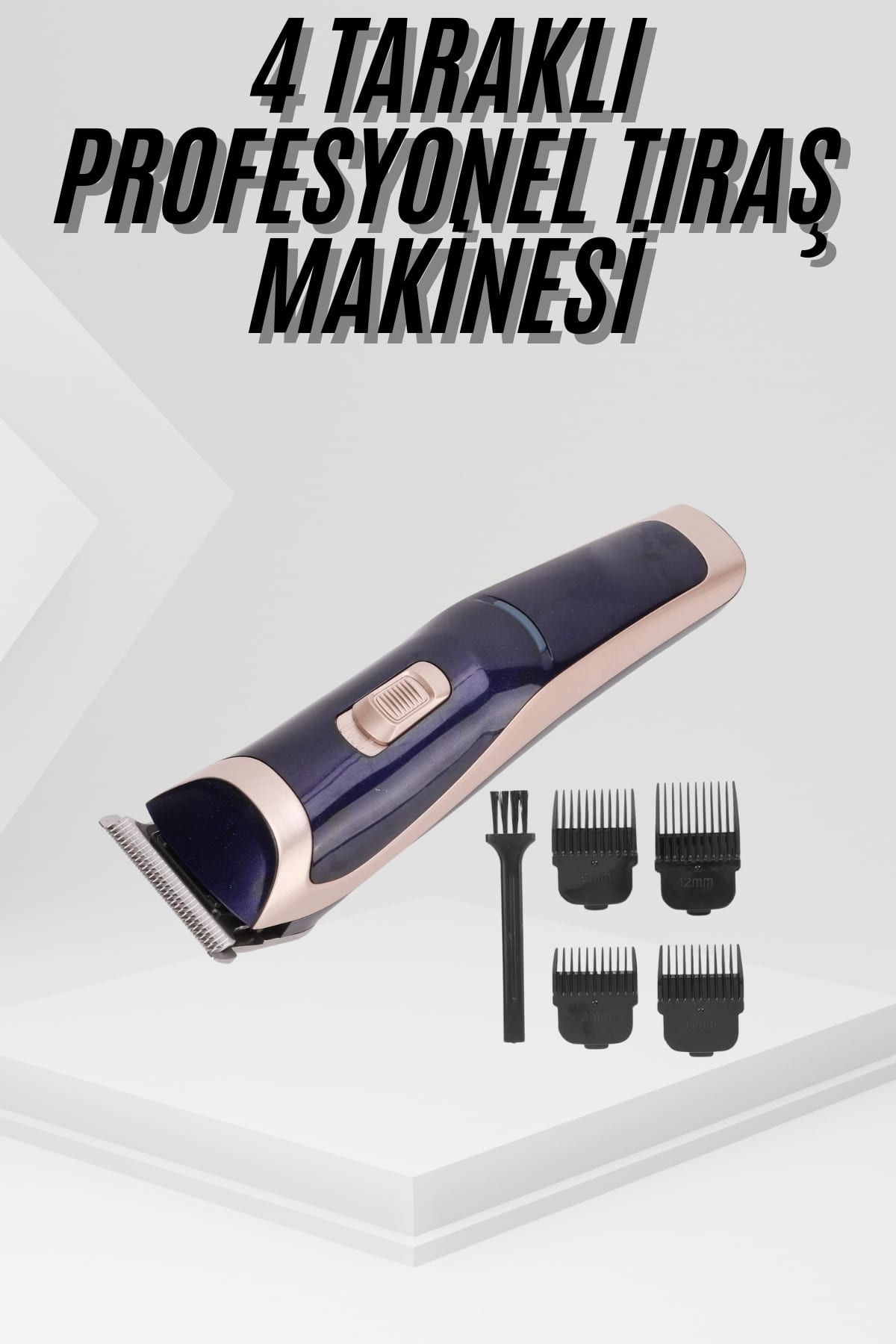 Tıraş Makinesi 4 Başlıklı Paslanmaz Çelik Bıçaklı Tüm Saç Tiplerine Uygun - Lisinya