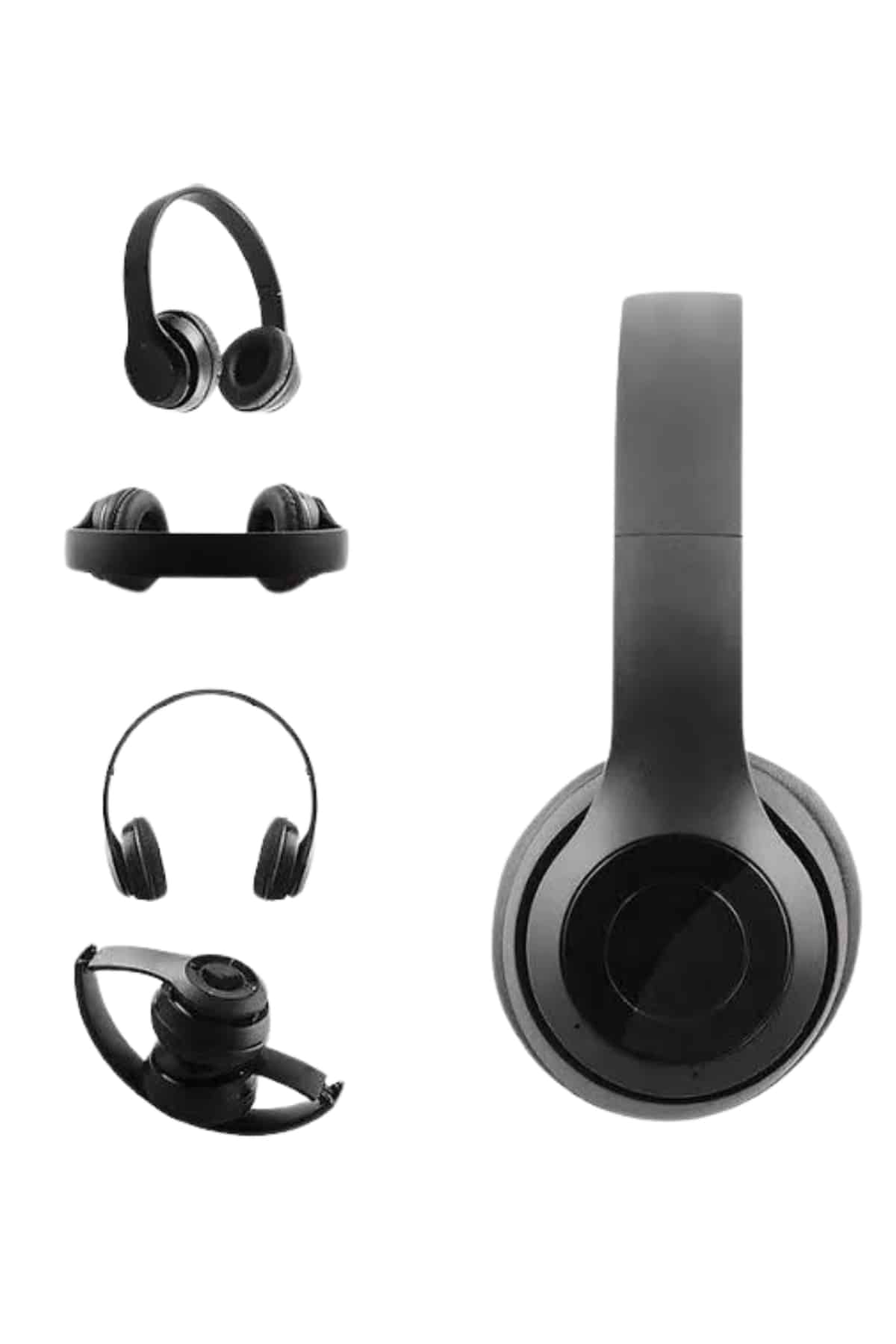 Bluetooth Kablosuz Kulaklık Siyah Wireless 5.0 Kulak Üstü Uzun Pil Ömrü - Lisinya