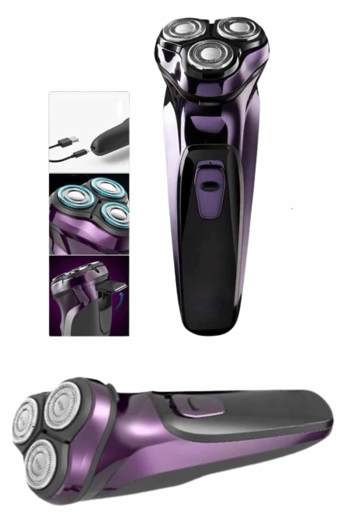 Günlük Kullanıma Uygun Profesyonel Tıraş Makinesi Döner Başlıklı - Lisinya