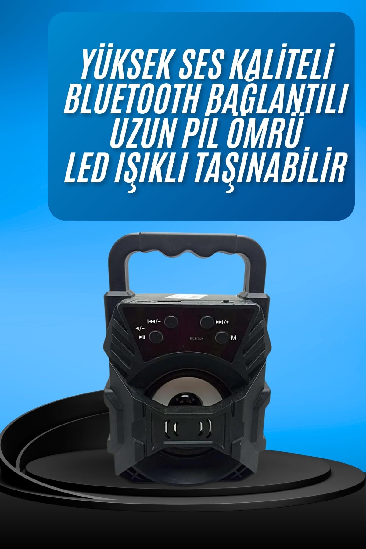 Işıklı Bluetooth Hoparlör Ses Bombası Taşınabilir Yüksek Ses Kaliteli Radyo Özelliği - Lisinya