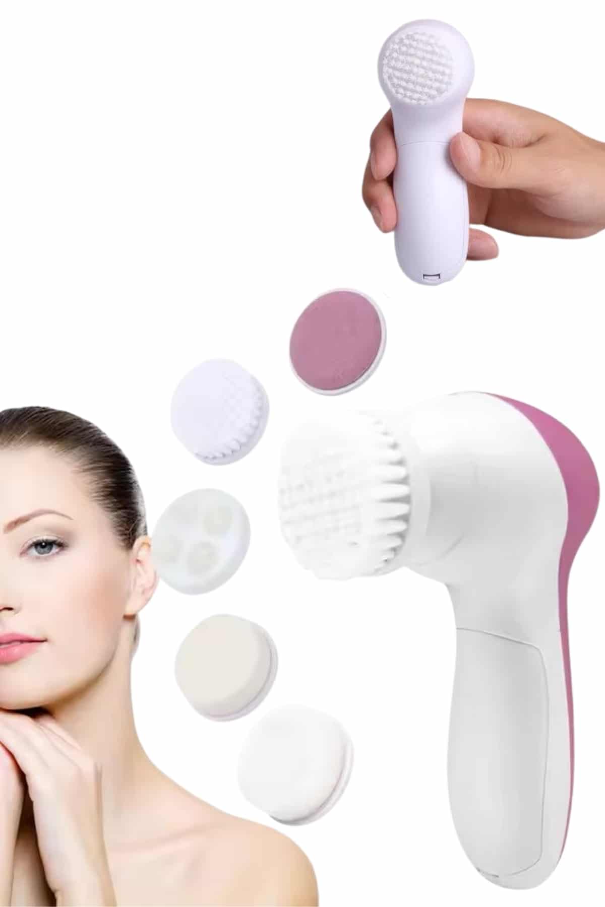 Cilt Temizleme ve Masaj Aleti 5 Başlıklı Akne ve Sivilce Önleyici - Lisinya