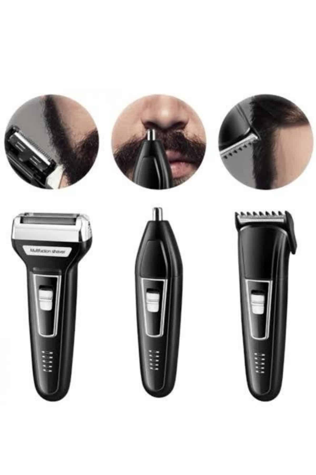 Kulak Burun Kıl Kesme Ense Yanak Tıraş Seti 3 Başlıklı Profesyonel - Lisinya