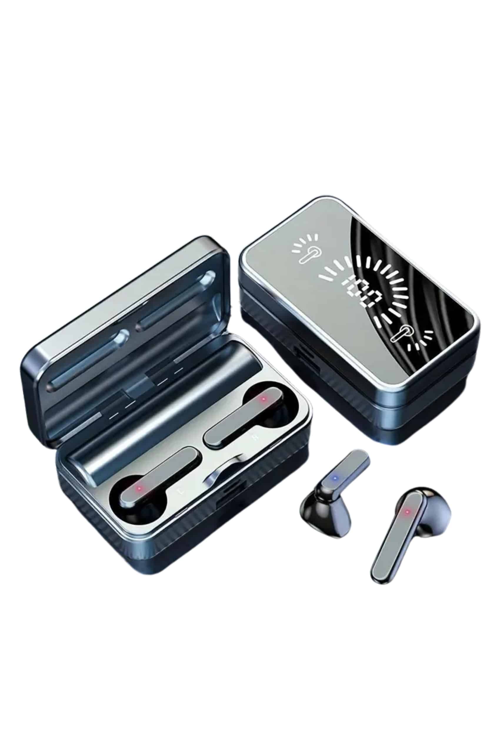 Powerbankli Bluetooth Kulaklık Yüksek Ses Aynalı Çift Dijital Gösterge Ekranı - Lisinya