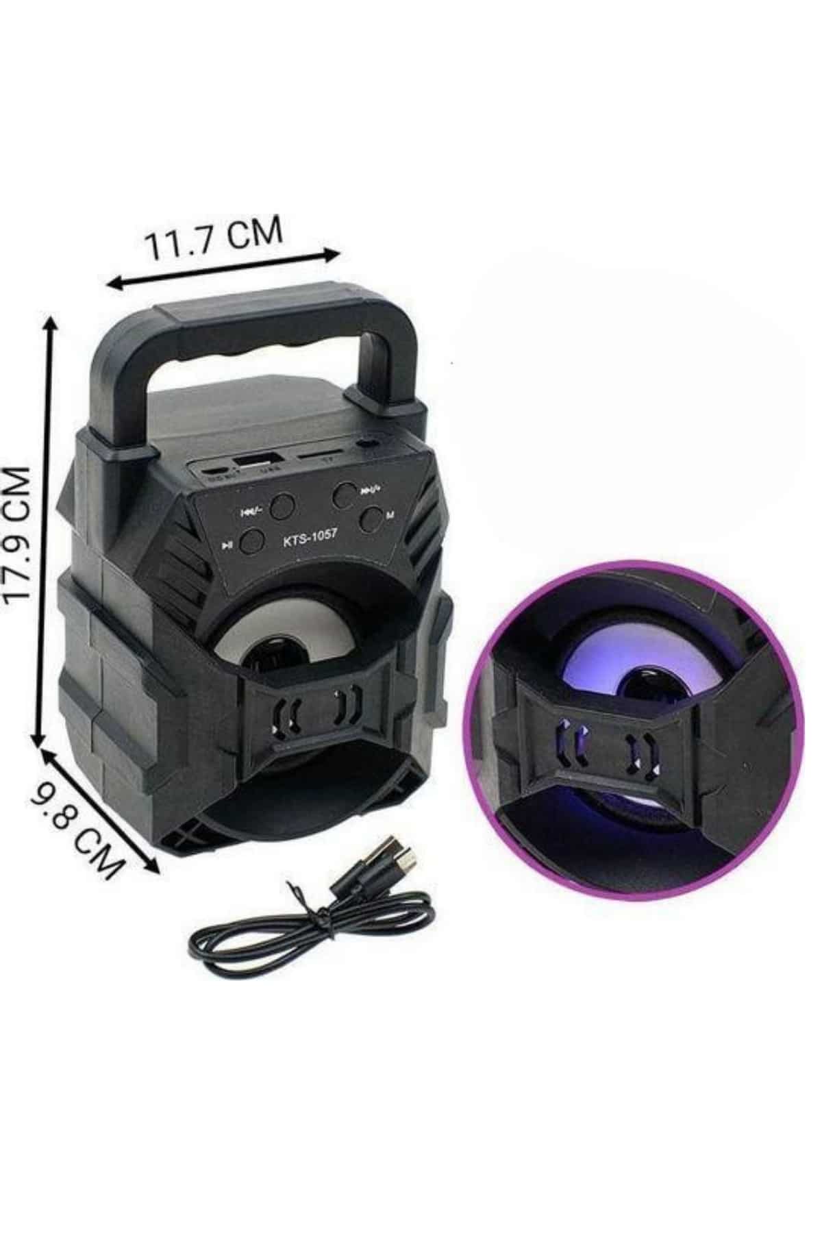 Işıklı Bluetooth Hoparlör Ses Bombası Taşınabilir Yüksek Ses Kaliteli Radyo Özelliği - Lisinya