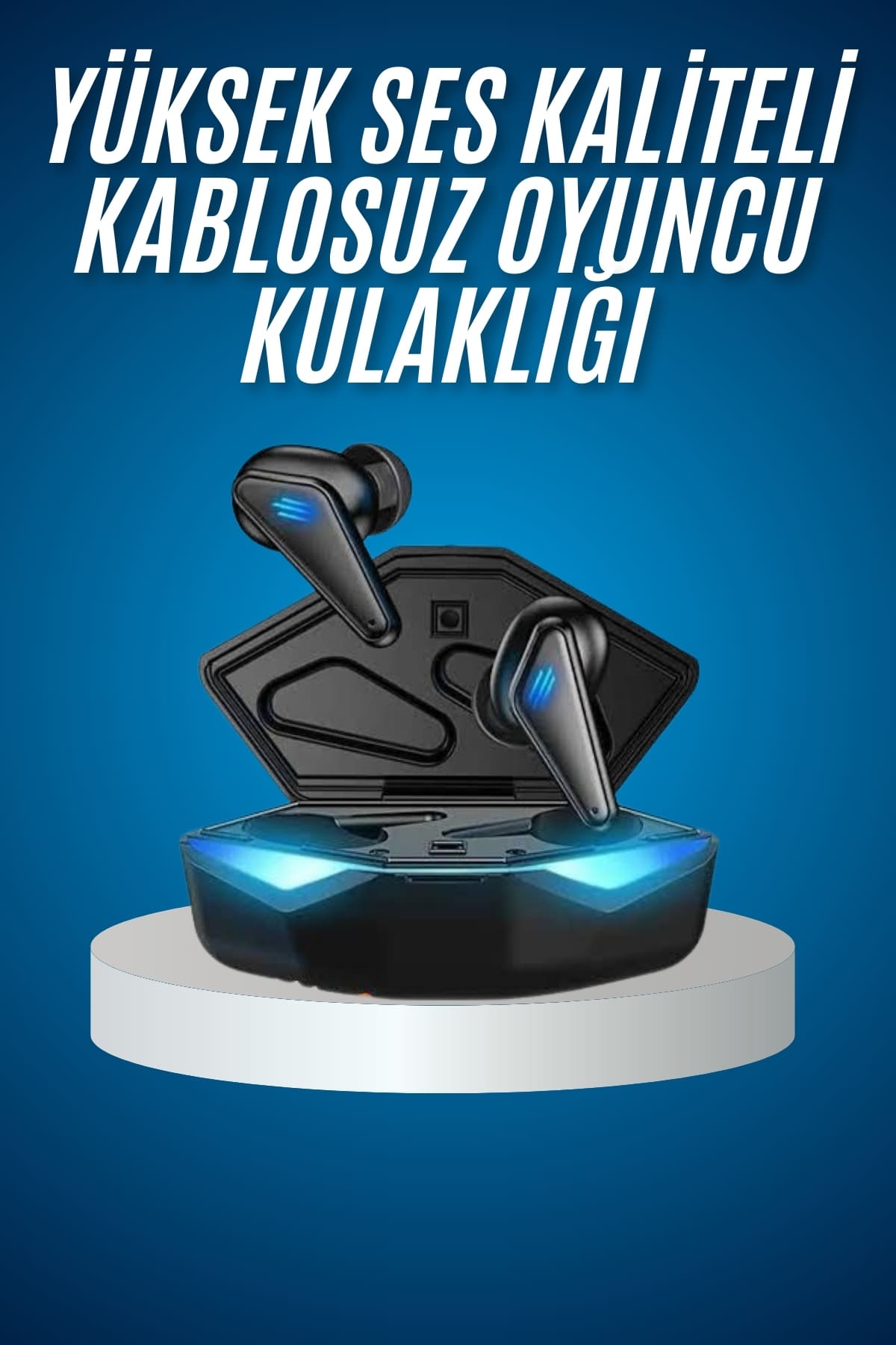 Bluetooth Kulaklık Oyuncu Kulaklığı RGB Işıklı Oyunlarda Düşük Gecikme - Lisinya