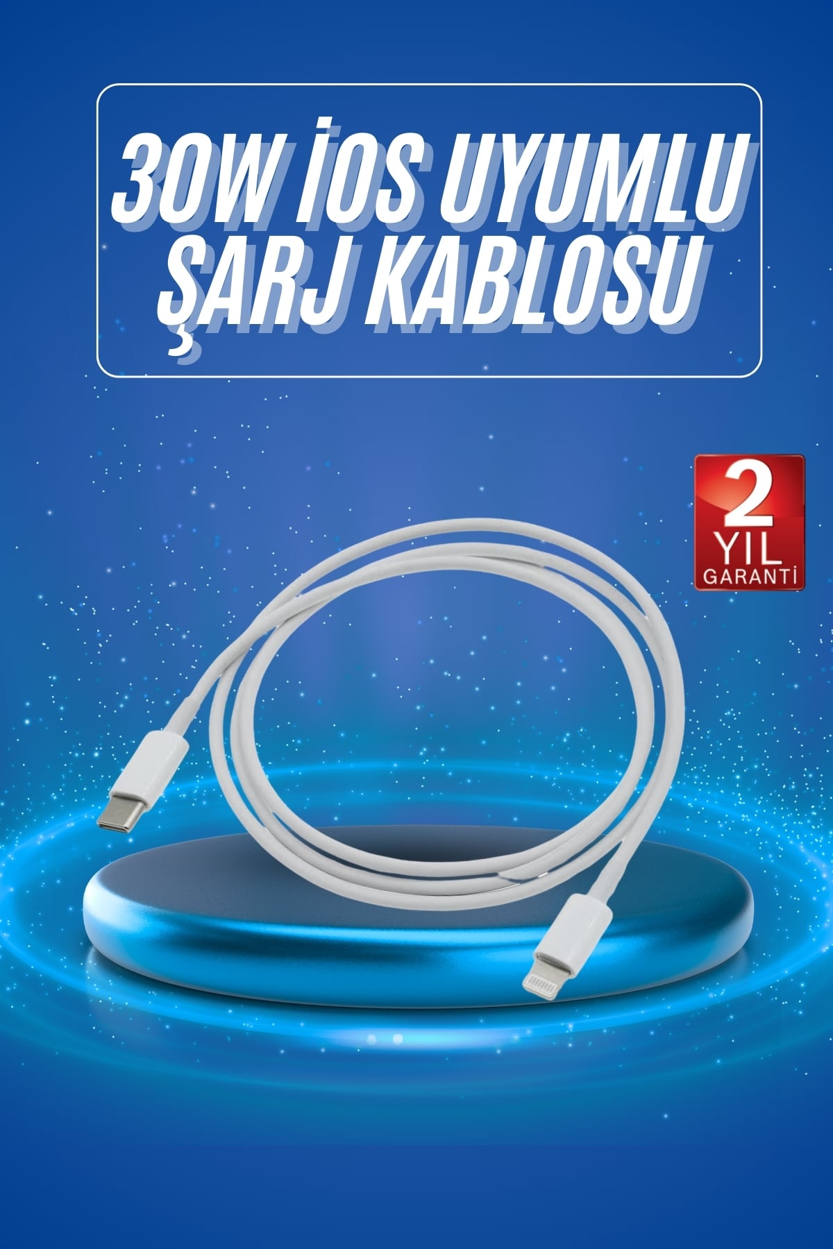 Type-C Ligtning 30W İOS Şarj Kablosu Hızlı Şarj Kablosu - Lisinya