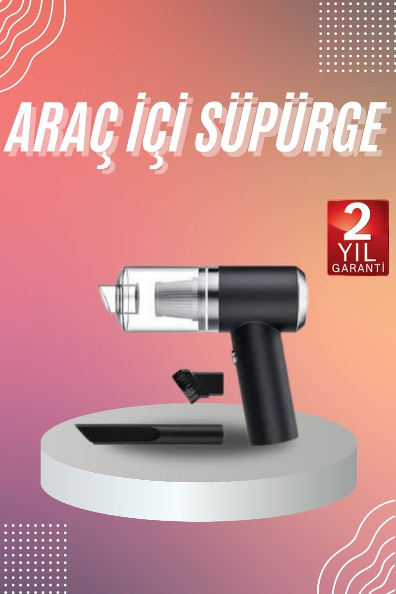 Şarjlı Çok Fonksiyonlu El Süpürgesi Mini Vakumlu Araç Süpürgesi - Lisinya