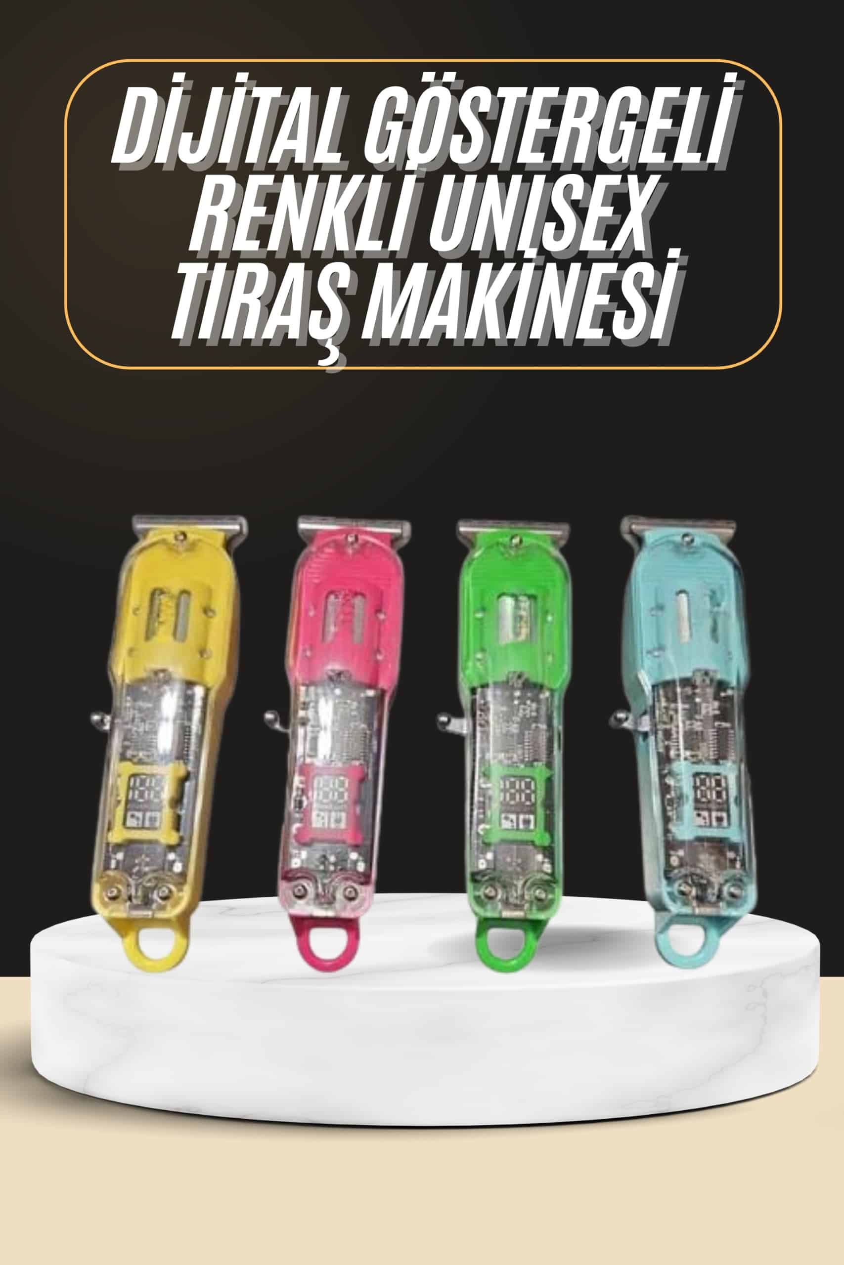 Tıraş Makinesi Renkli Dijital Göstergeli Epilasyon Öncesi Kısaltma Makinesi - Lisinya
