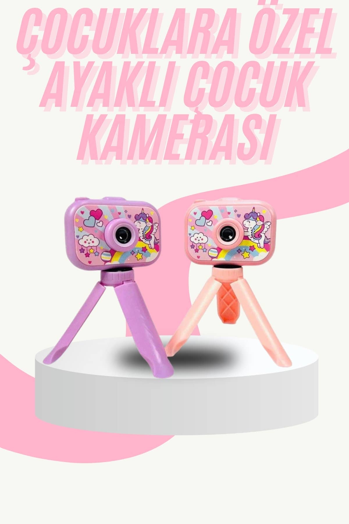 Çocuk Için Eğitici Video Kamera Ayaklı Mini Fotoğraf Makinesi - Lisinya