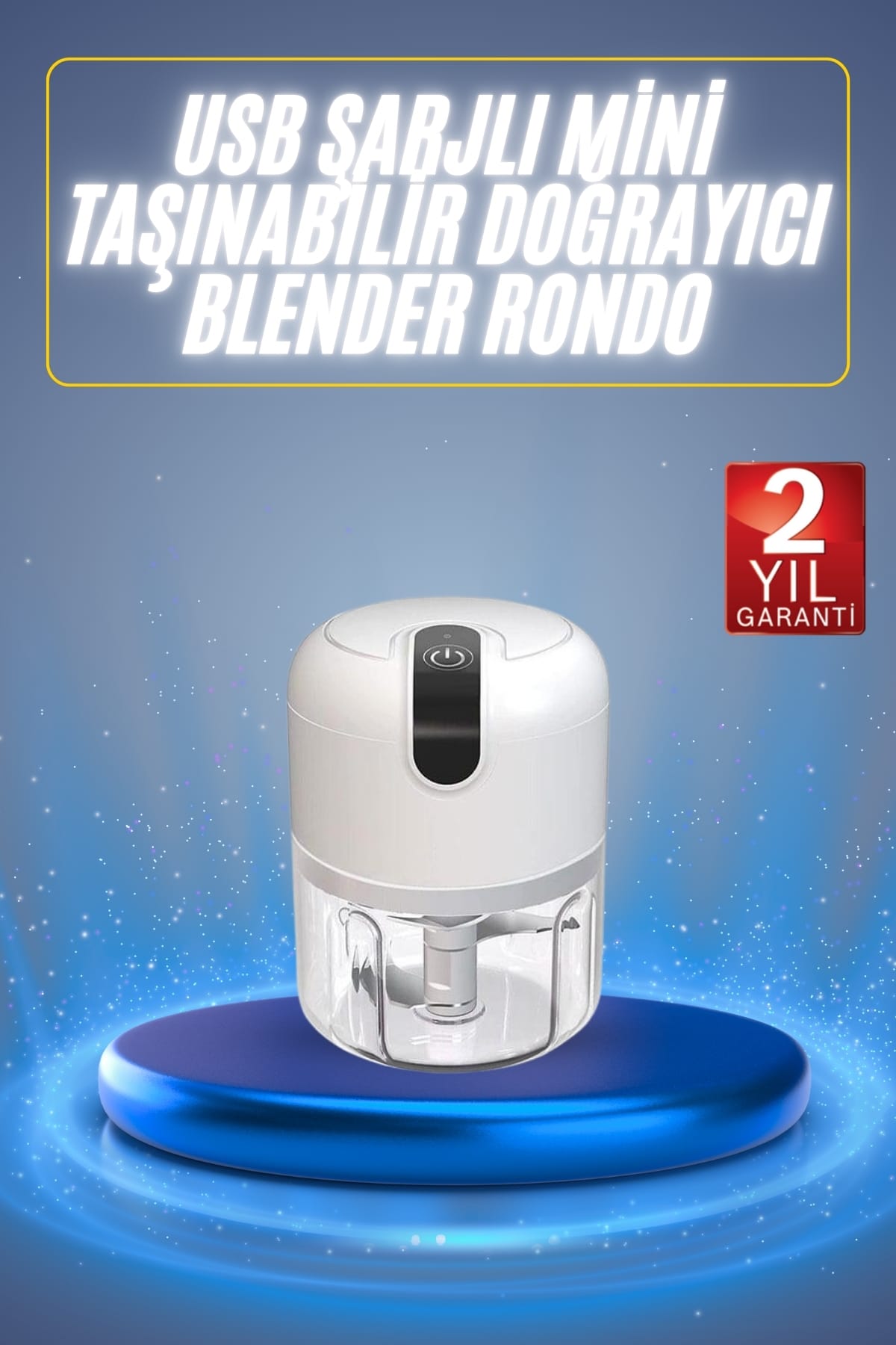 Mini El Rondosu Şarjlı Doğrayıcı Taşınabilir Rondo Blender 250 ML - Lisinya