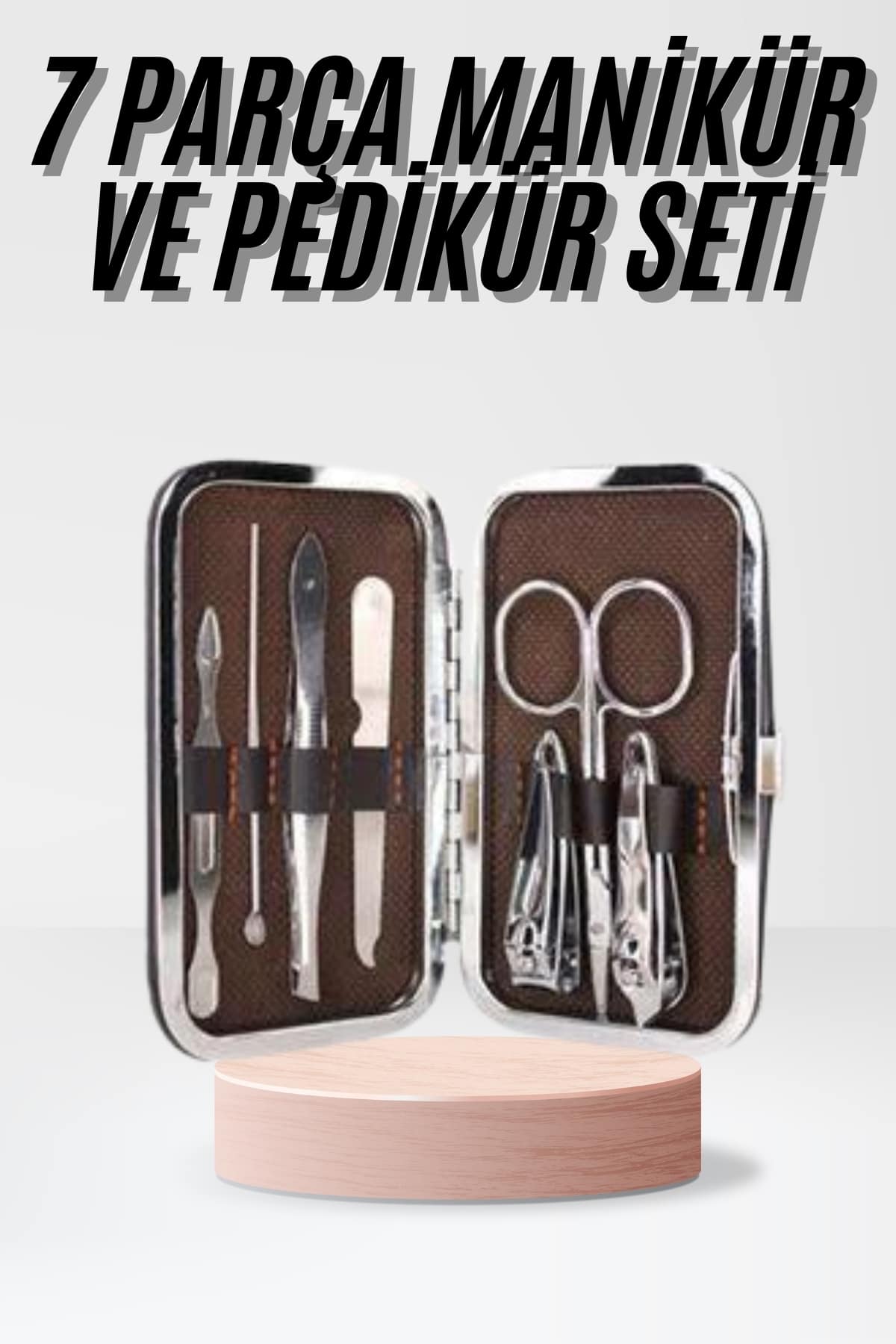 Çantalı 7 Parça Manikür Pedikür Seti Tırnak Makası Cımbız Törpü - Lisinya Çantalı 7 Parça Manikür Pedikür Seti Tırnak Makası Cımbız Törpü - Lisinya