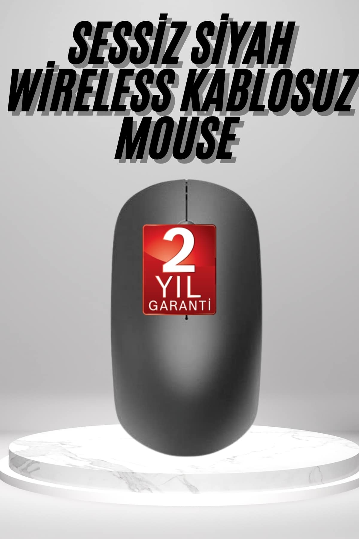Siyah Kablosuz Mouse Wireless Mouse Minimal Tasarım - Lisinya